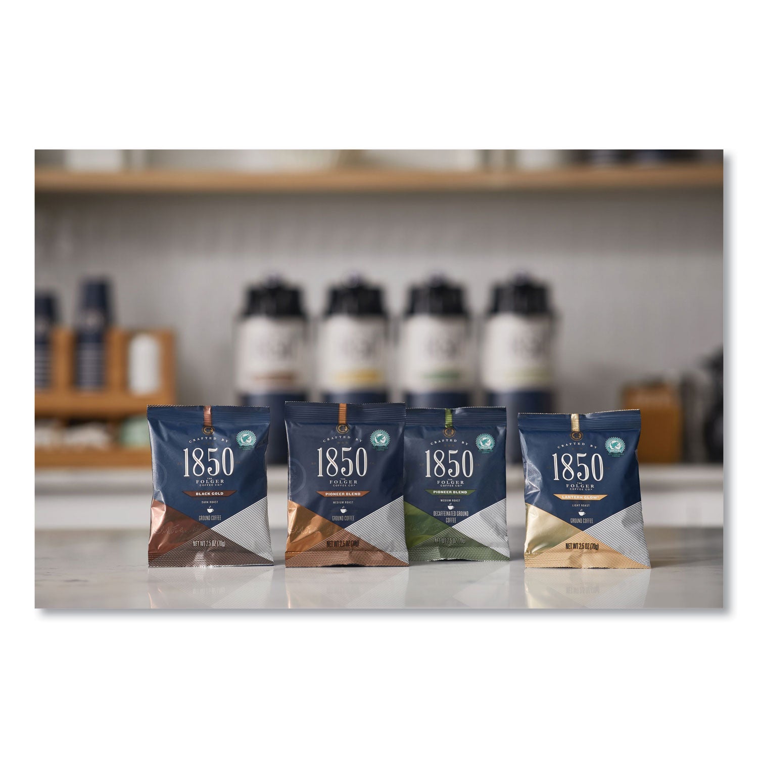 1850 Coffee Fraction Packs, Black Gold, Dark Roast, 2.5 Oz Pack, 24 Packs/carton