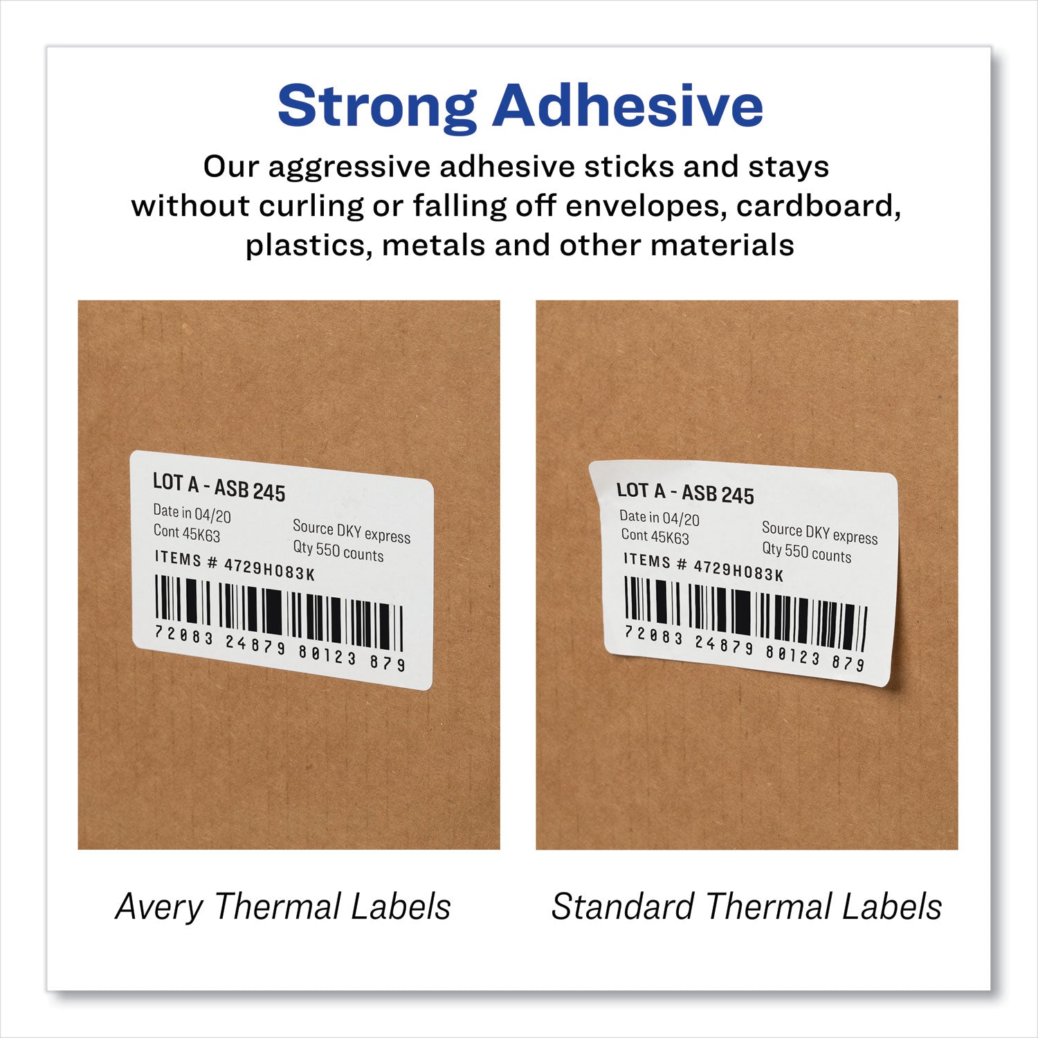 Avery® Multipurpose Thermal Labels, 4 x 2.94, 300/Roll, 1 Roll/Box