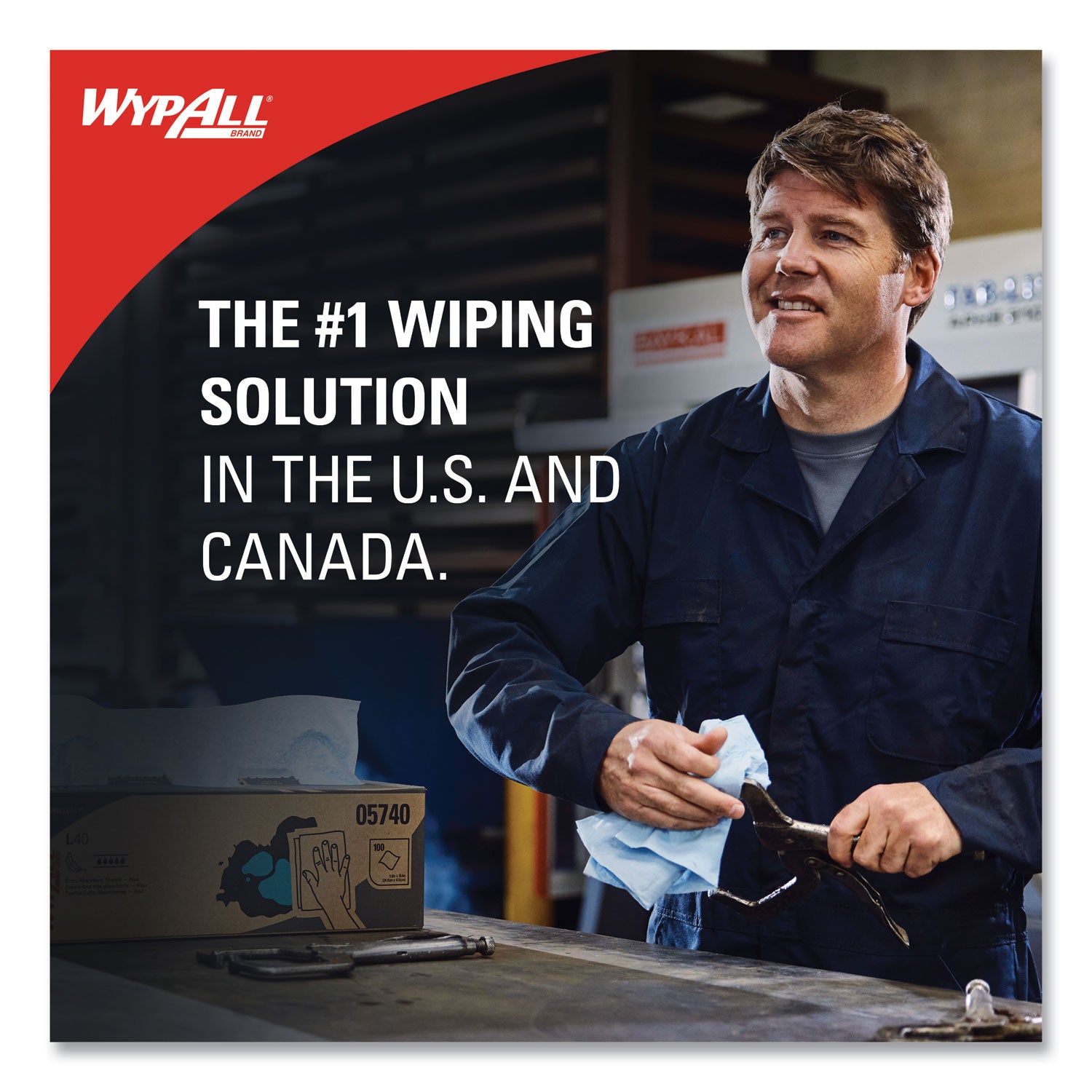 WypAll® L40 Towels, POP-UP Box, 10.8 x 10, White, 90/Box, 9 Boxes/Carton