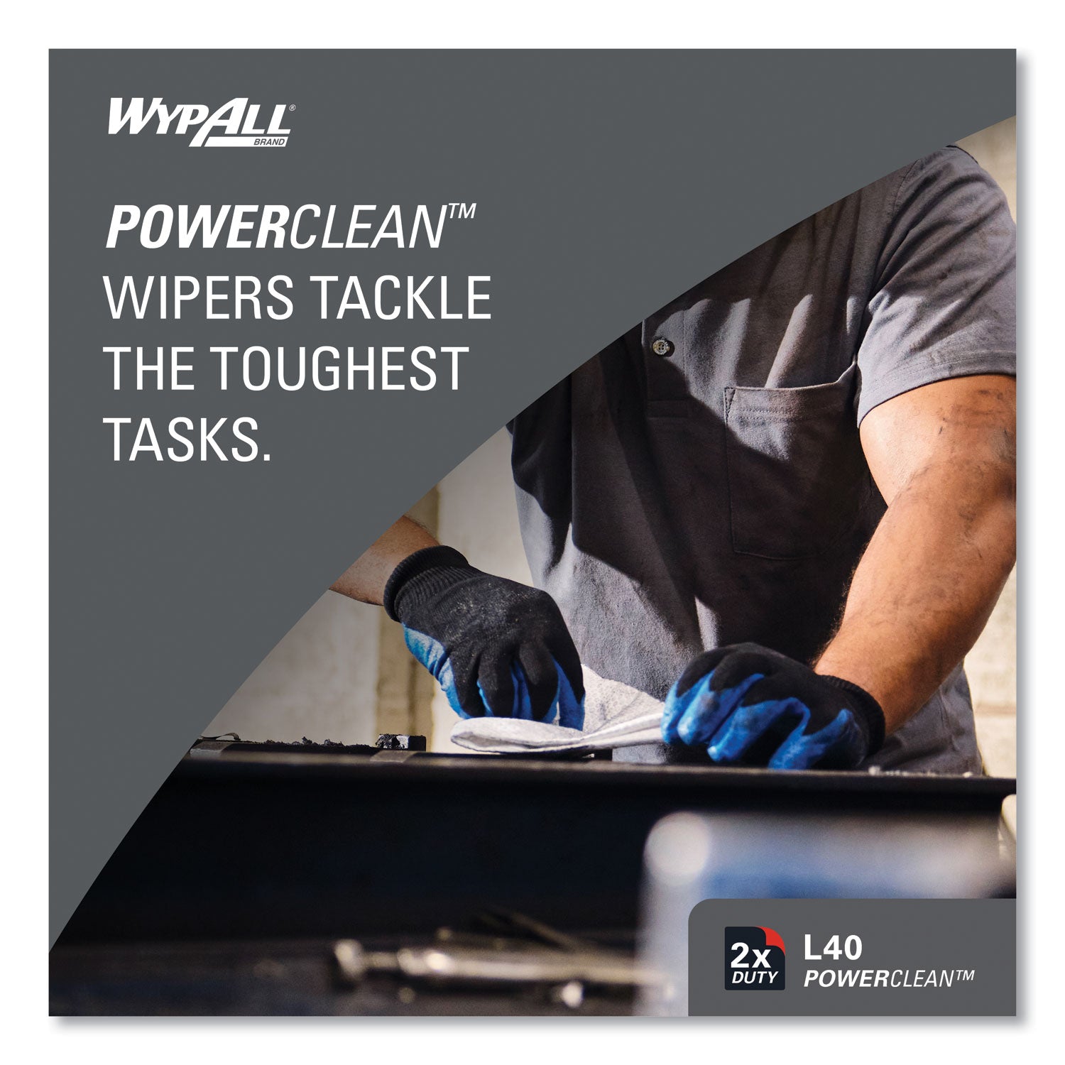 WypAll® L40 Towels, POP-UP Box, 10.8 x 10, White, 90/Box, 9 Boxes/Carton