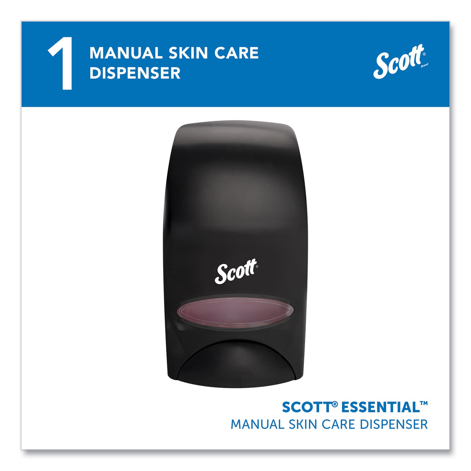 Scott® Essential Manual Skin Care Dispenser, For Traditional Business, 1,000 Ml, 5 X 5.25 X 8.38, Black