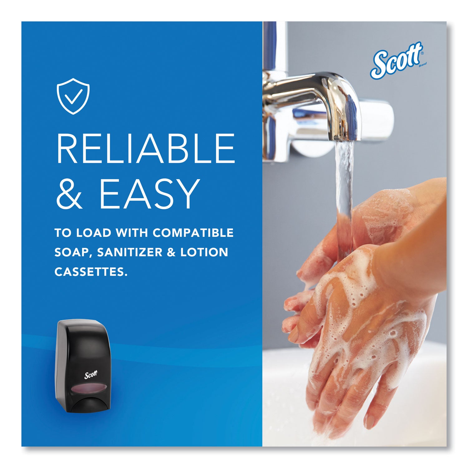 Scott® Essential Manual Skin Care Dispenser, For Traditional Business, 1,000 Ml, 5 X 5.25 X 8.38, Black