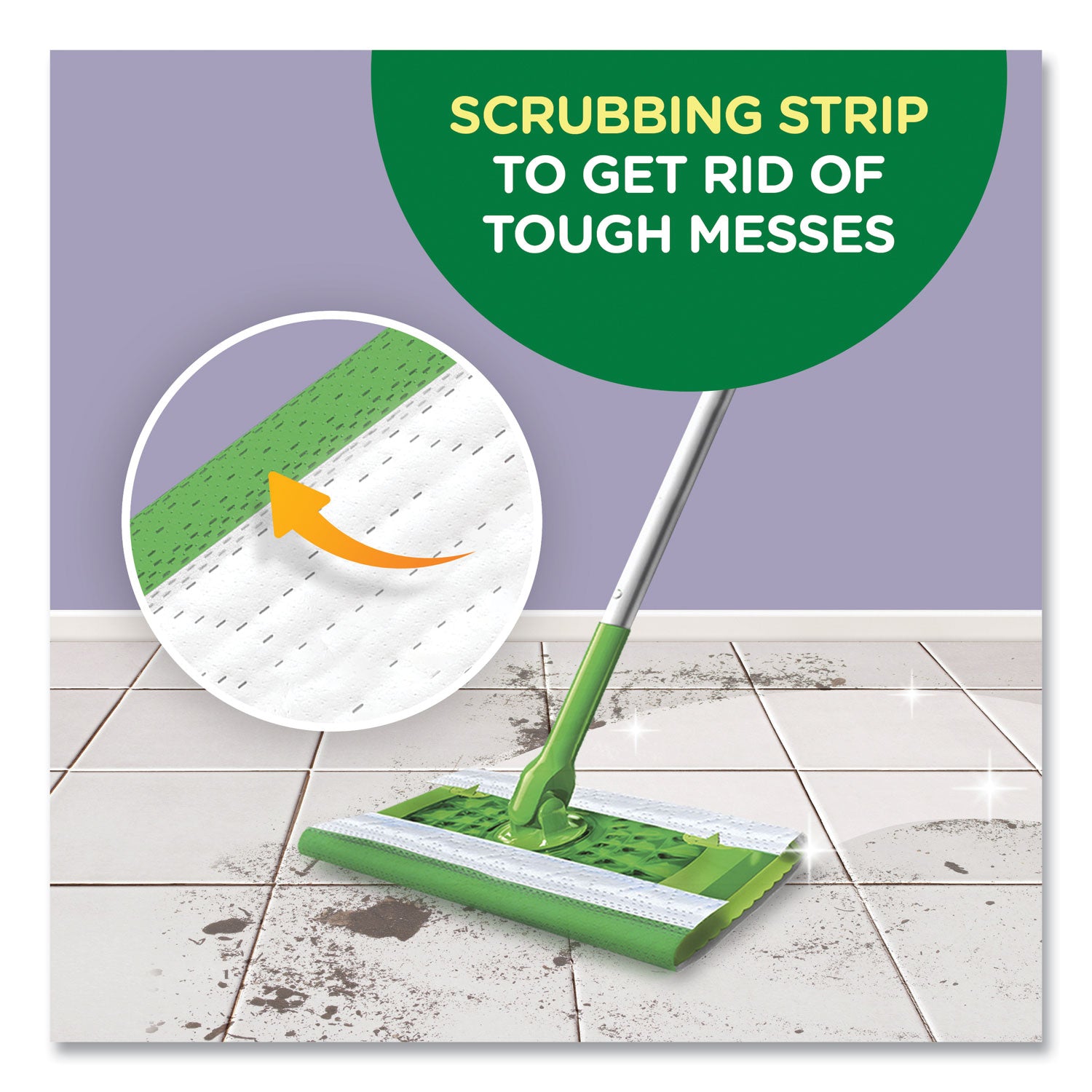 Swiffer® Wet Refill Cloths, 8 x 10, Fresh Scent, White, 12/Box, 6 Boxes/Carton