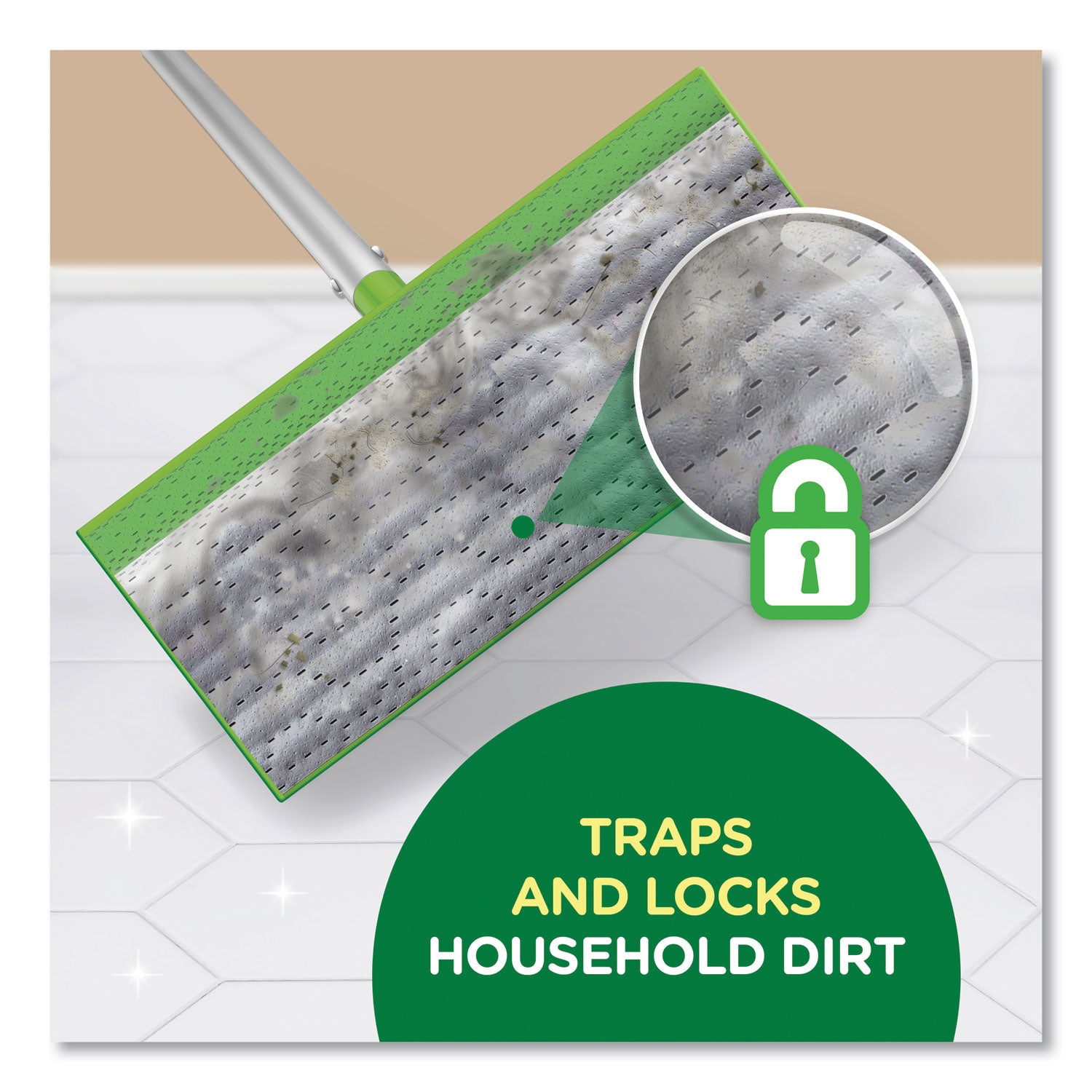 Swiffer® Wet Refill Cloths, 8 x 10, Fresh Scent, White, 12/Box, 6 Boxes/Carton