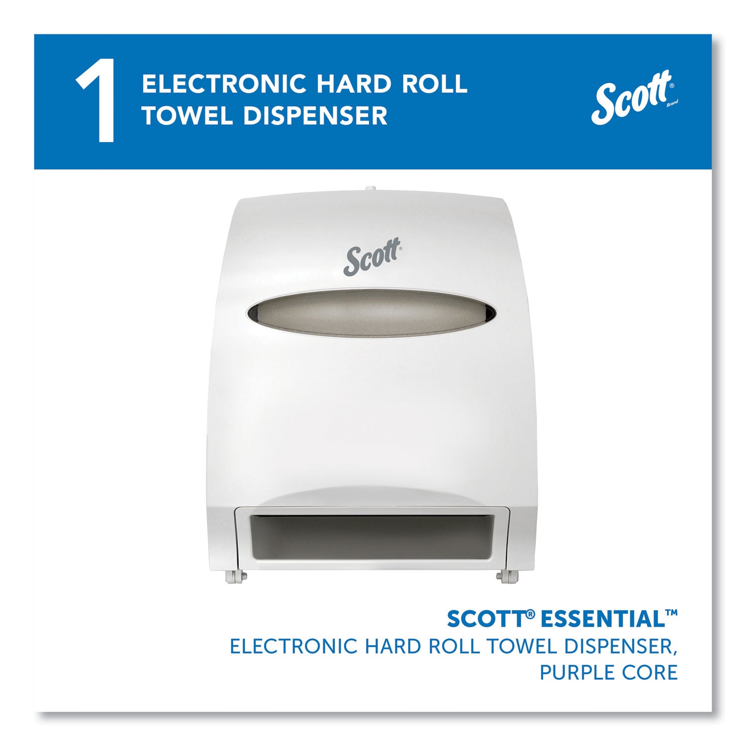 Scott® Essential Electronic Hard Roll Towel Dispenser, 12.7 X 9.57 X 15.76, White
