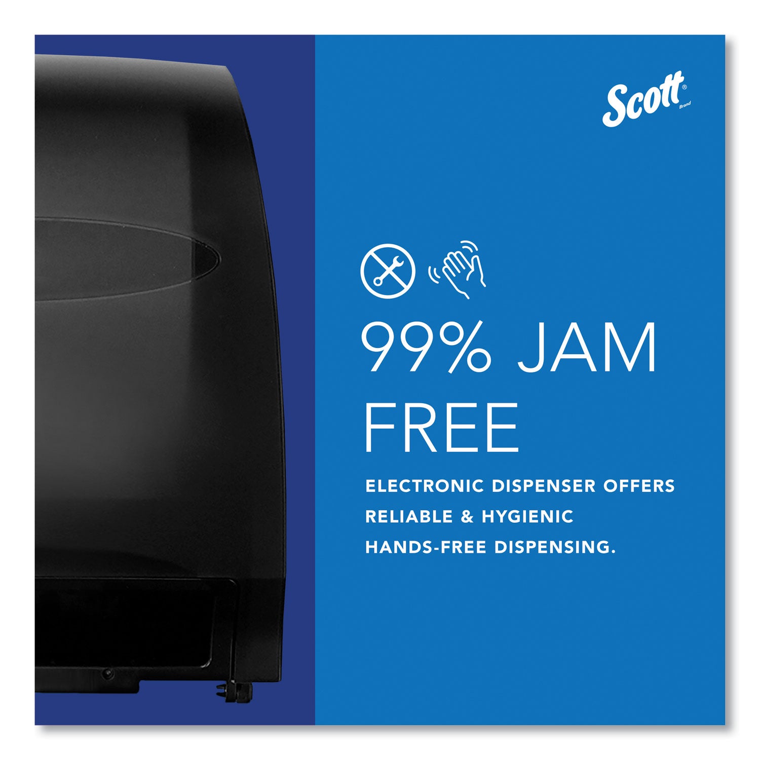 Scott® Essential Electronic Hard Roll Towel Dispenser, 12.7 X 9.57 X 15.76, Black