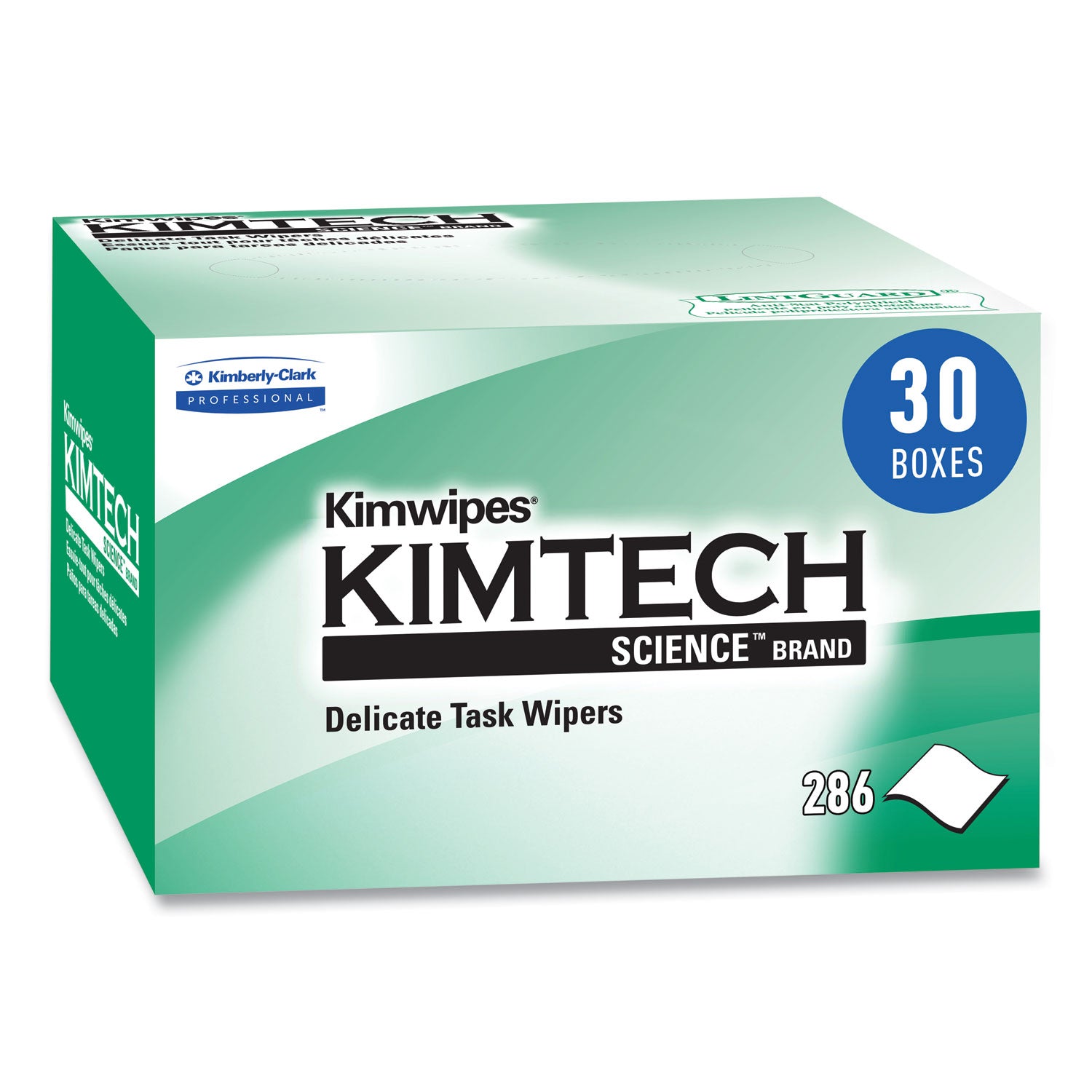 Kimtech™ Kimwipes Delicate Task Wipers, 1-Ply, 4.4 x 8.4, Unscented, White, 280/Box, 30 Boxes/Carton