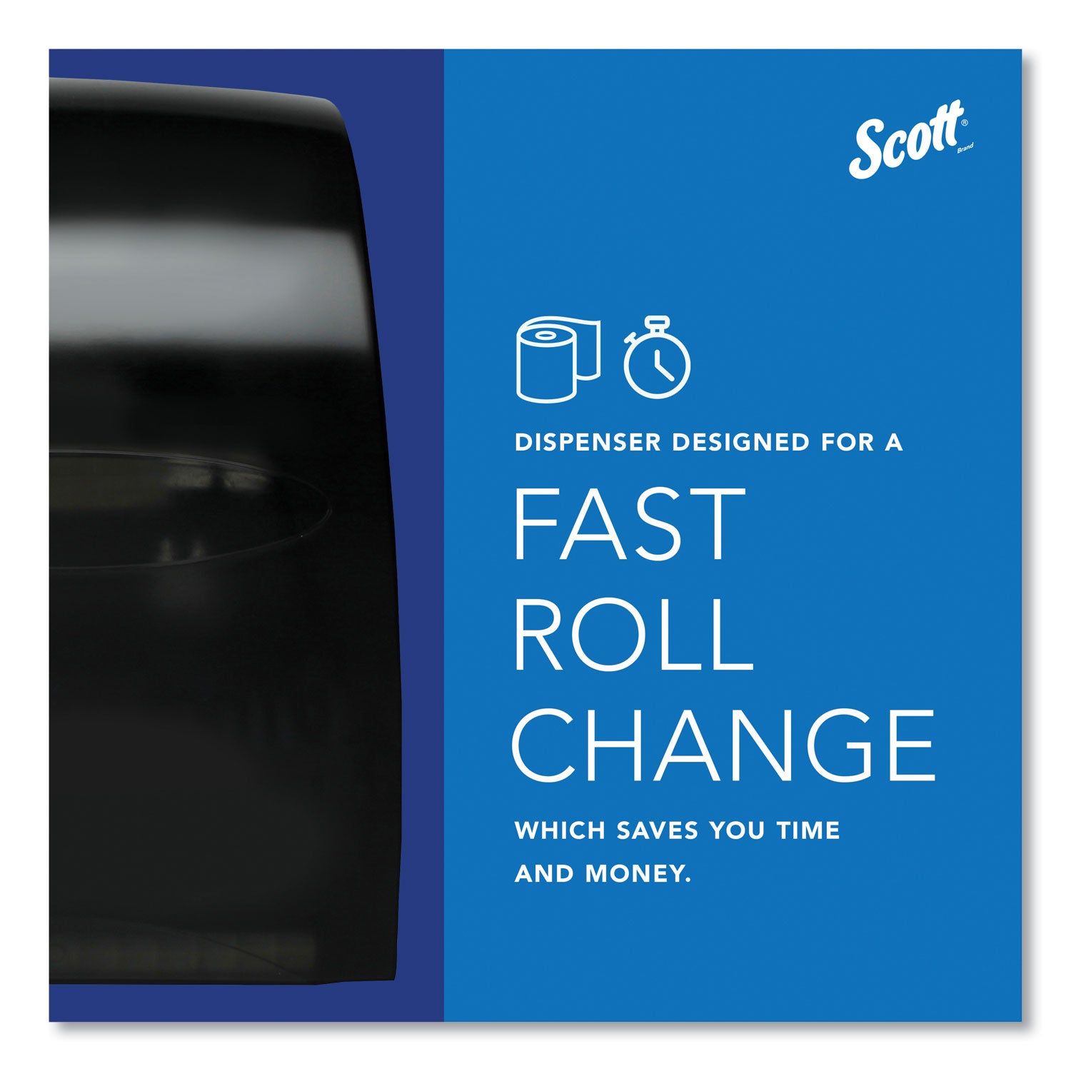 Scott® Essential Manual Hard Roll Towel Dispenser, 13.06 X 11 X 16.94, Black