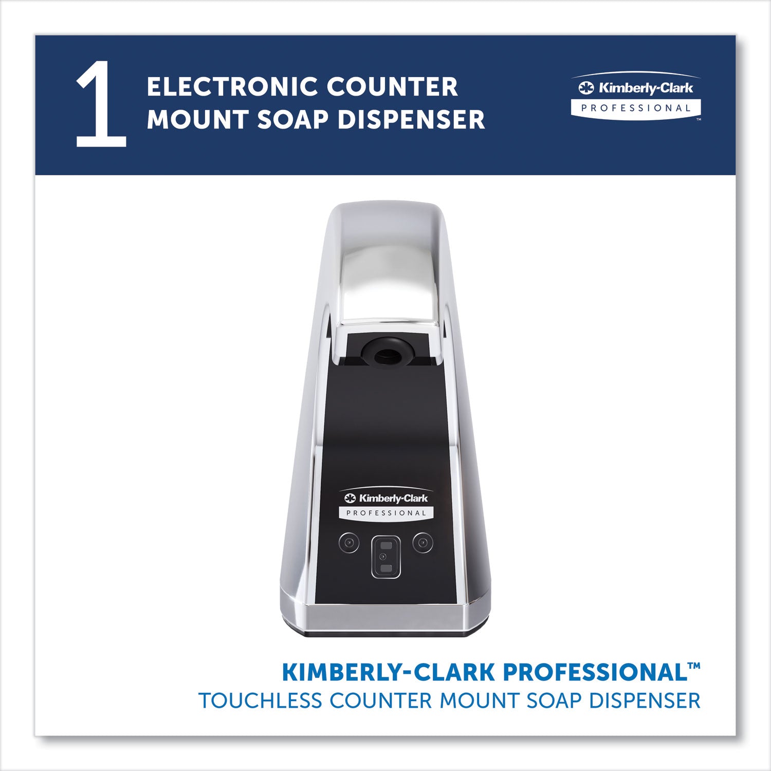 Kimberly-Clark Professional* Touchless Counter Mount Skin Care Dispenser, 1.5 L, 2.12 X 4.25 X 5.56, Chrome