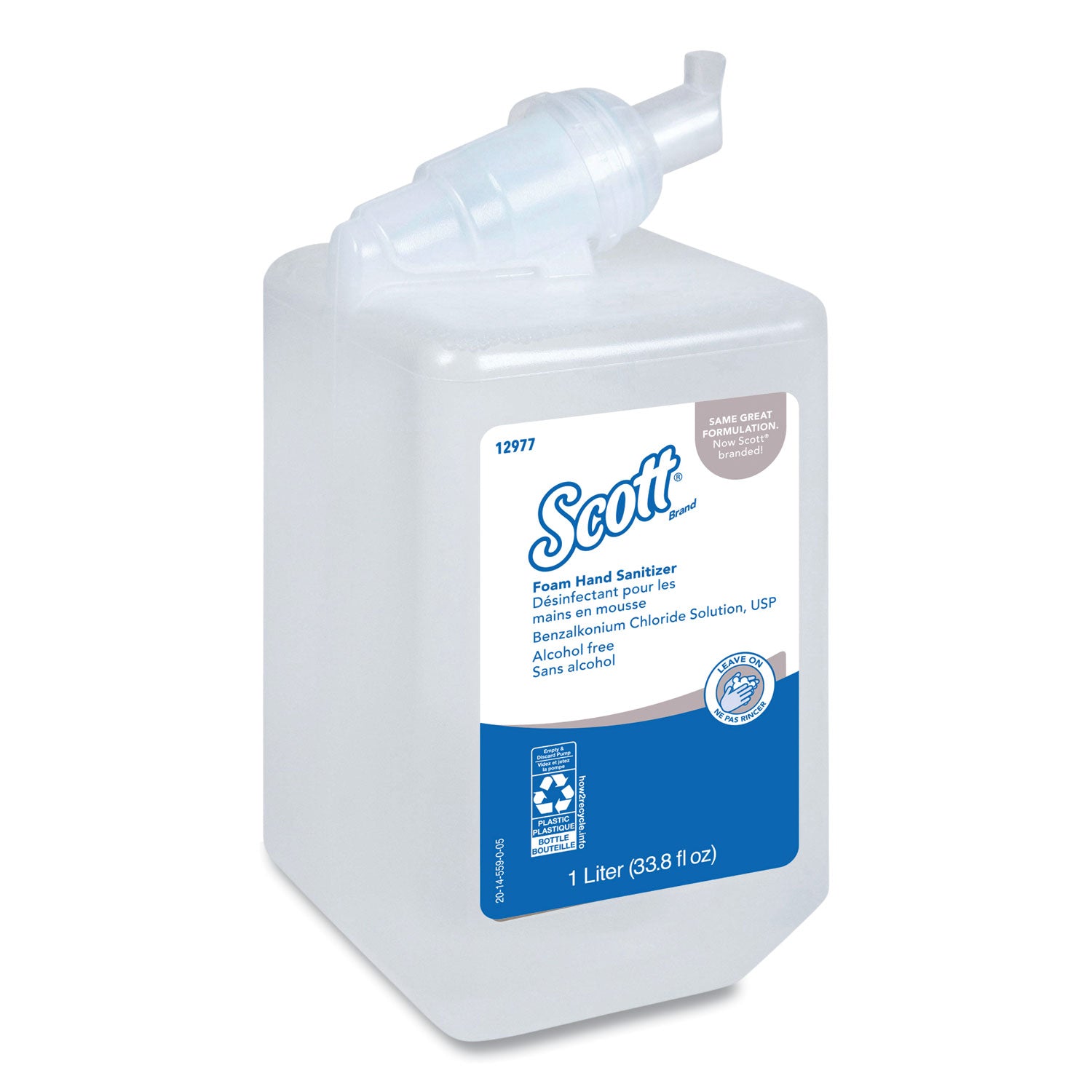 Scott® Essential Alcohol-Free Foam Hand Sanitizer, 1,000 Ml Cassette, Unscented, 6/carton
