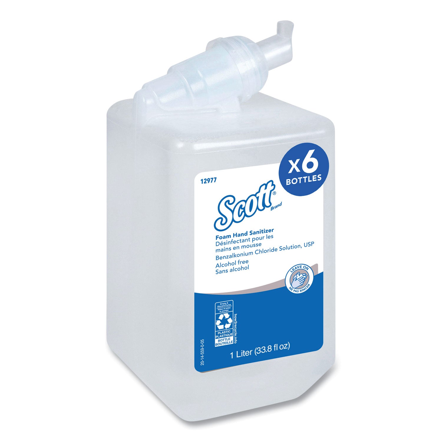 Scott® Essential Alcohol-Free Foam Hand Sanitizer, 1,000 Ml Cassette, Unscented, 6/carton