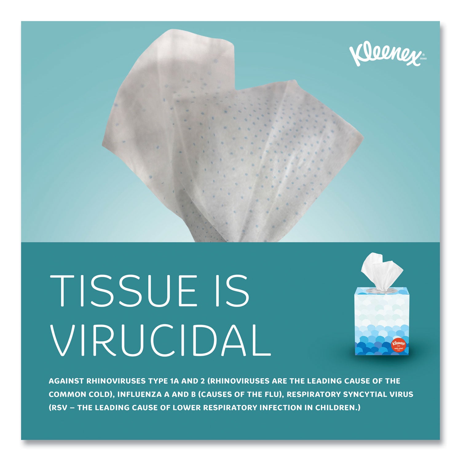 Kleenex® Boutique Anti-Viral Tissue, 3-Ply, White, Pop-Up Box, 60/box, 3 Boxes/pack