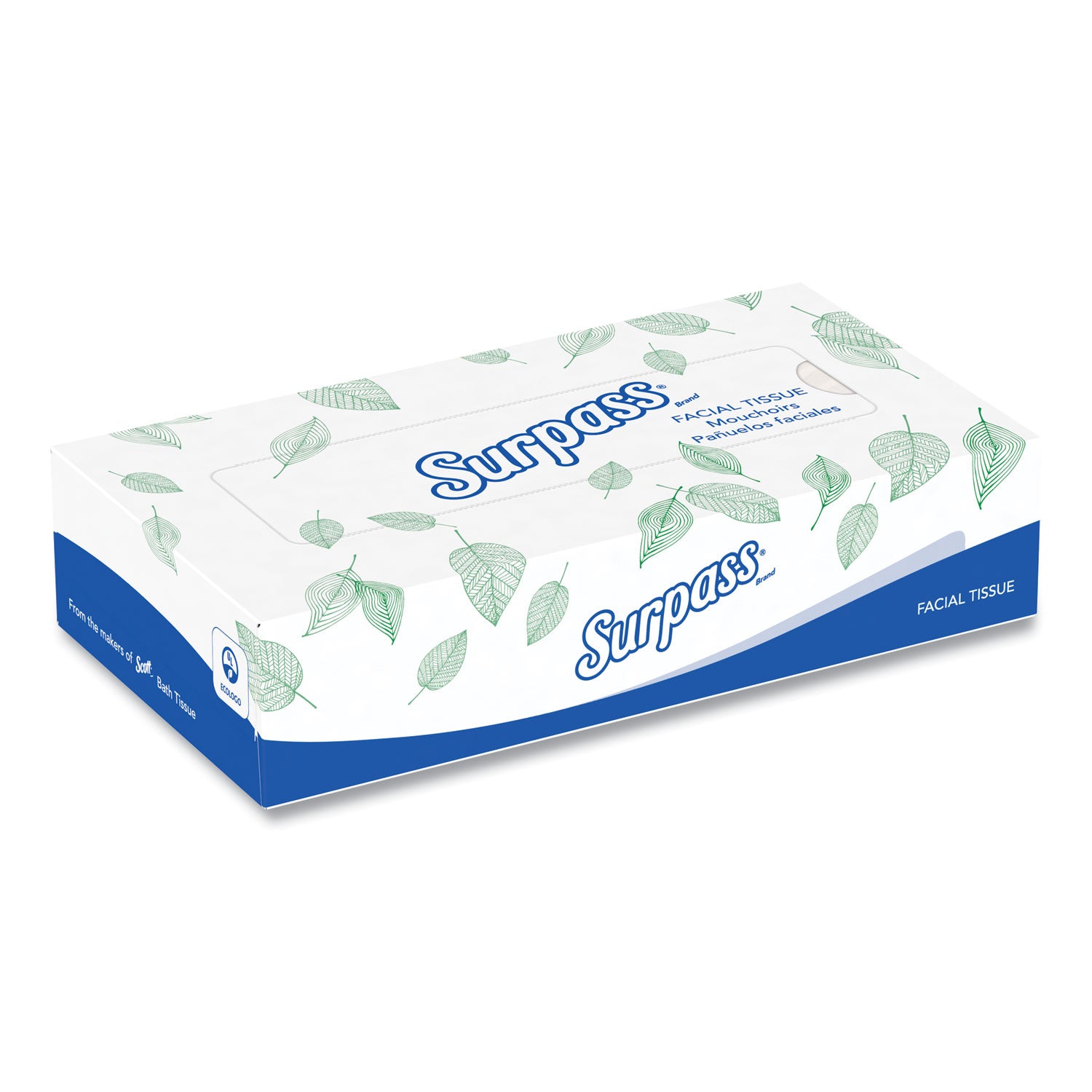 Surpass® Facial Tissue for Business, 2-Ply, White,125 Sheets/Box, 60 Boxes/Carton