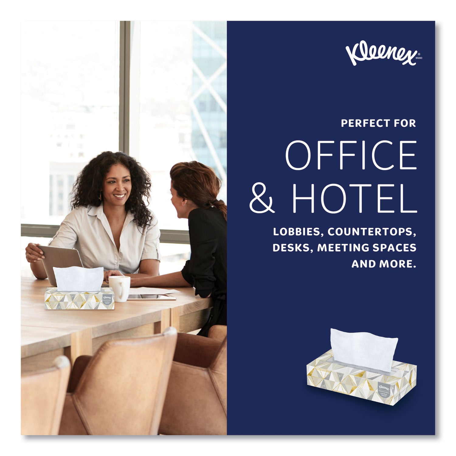 Kleenex® White Facial Tissue, 2-Ply, White, Pop-Up Box, 125 Sheets/box
