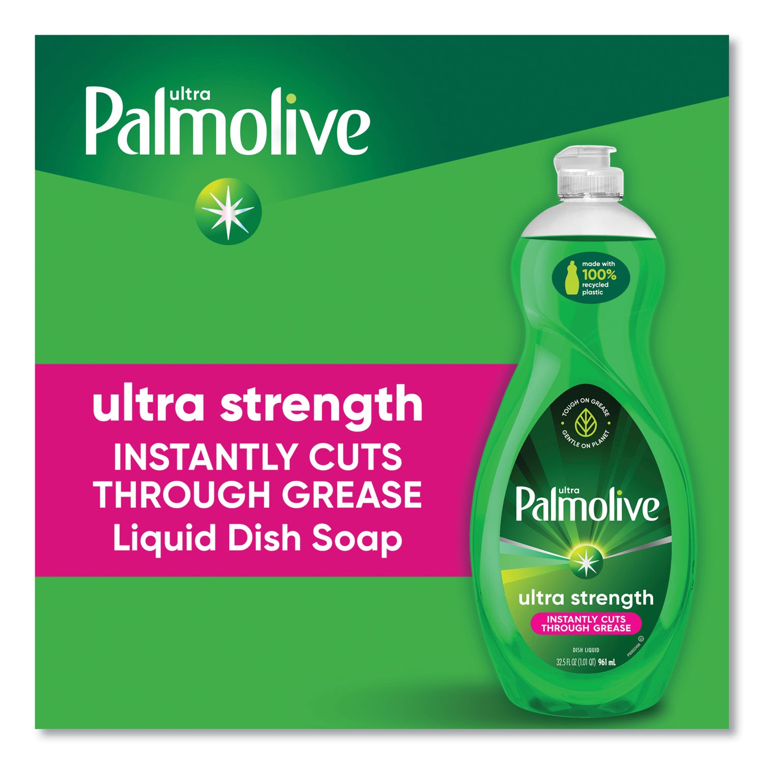 Palmolive® Dishwashing Liquid, Green Scent, 32.5 oz Bottle, 9/Carton