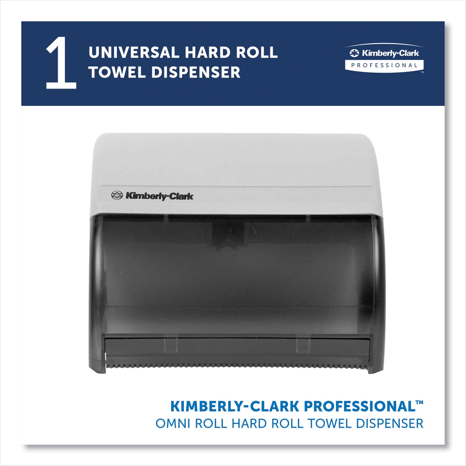 Kimberly-Clark Professional* Omni Roll Towel Dispenser, 10.5 X 10 X 10, Smoke/gray