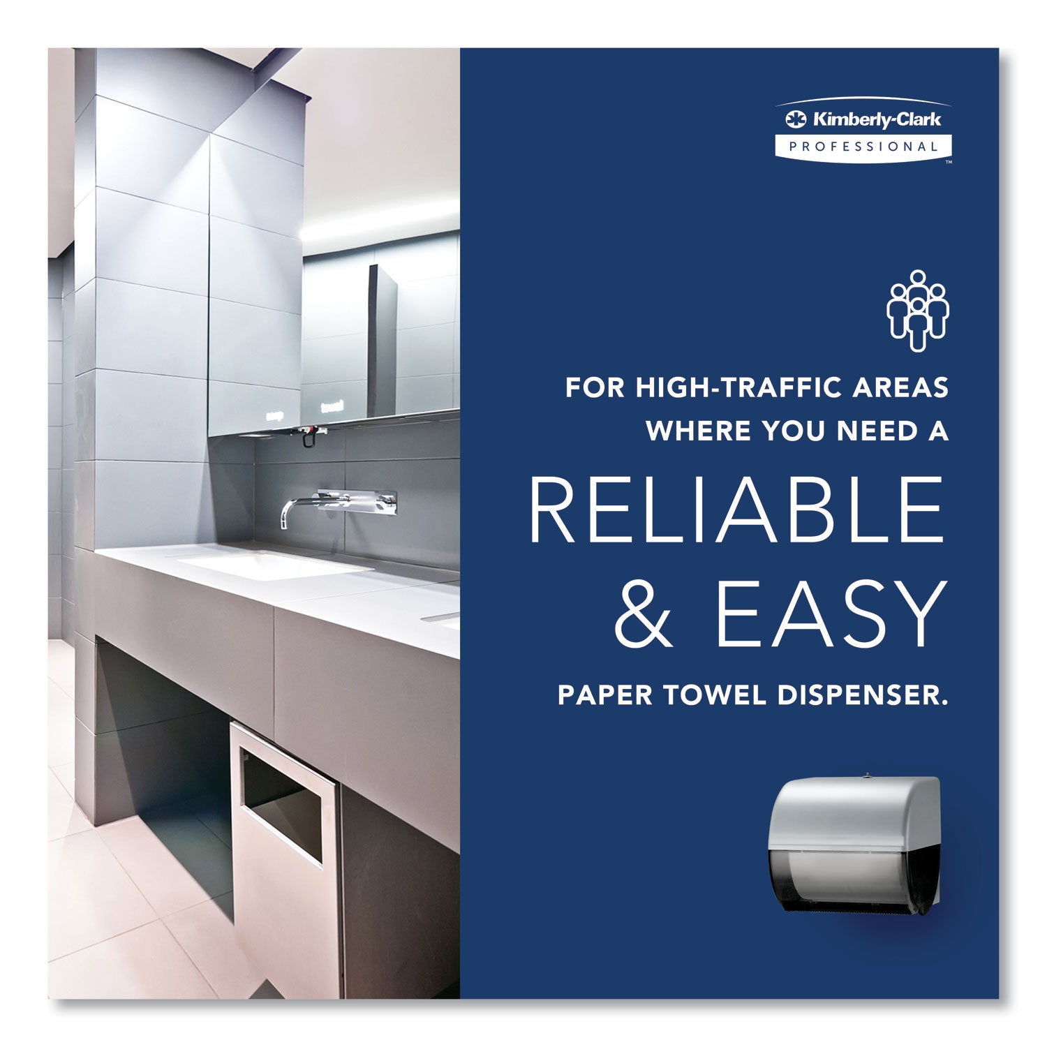 Kimberly-Clark Professional* Omni Roll Towel Dispenser, 10.5 X 10 X 10, Smoke/gray