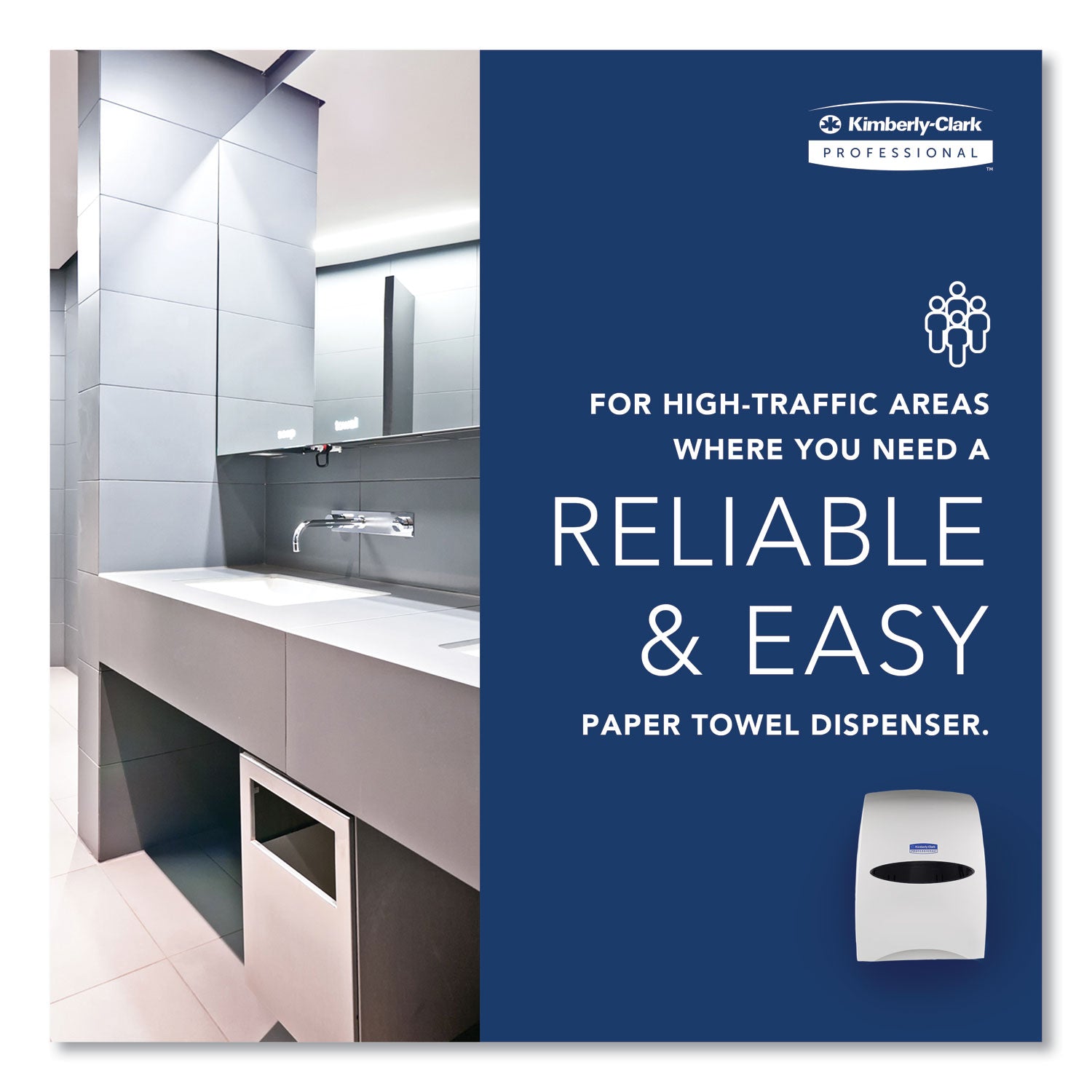 Kimberly-Clark Professional* Sanitouch Hard Roll Towel Dispenser, 12.63 X 10.2 X 16.13, White