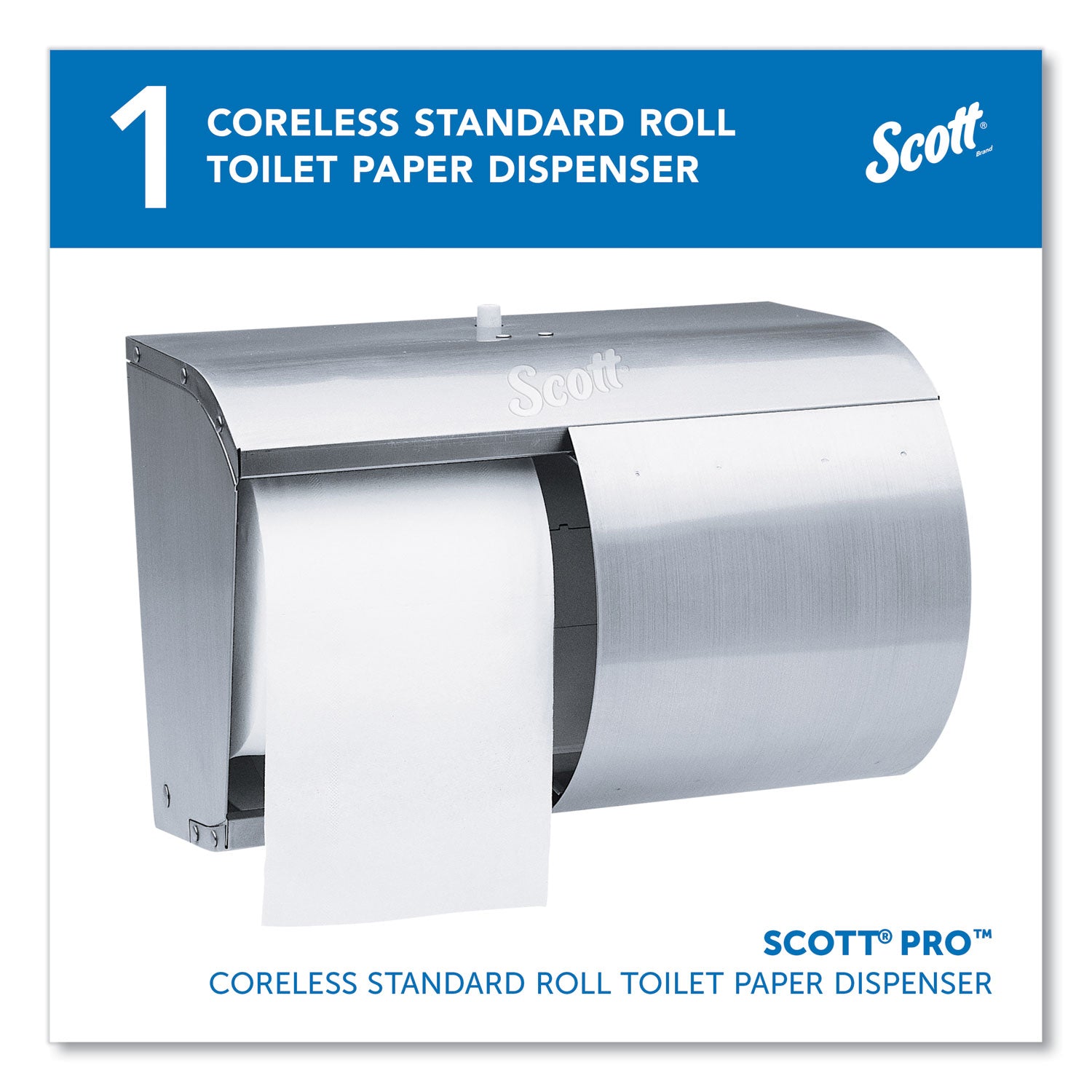 Scott® Pro Coreless SRB Tissue Dispenser, 10.13 x 6.4 x 7, Stainless Steel