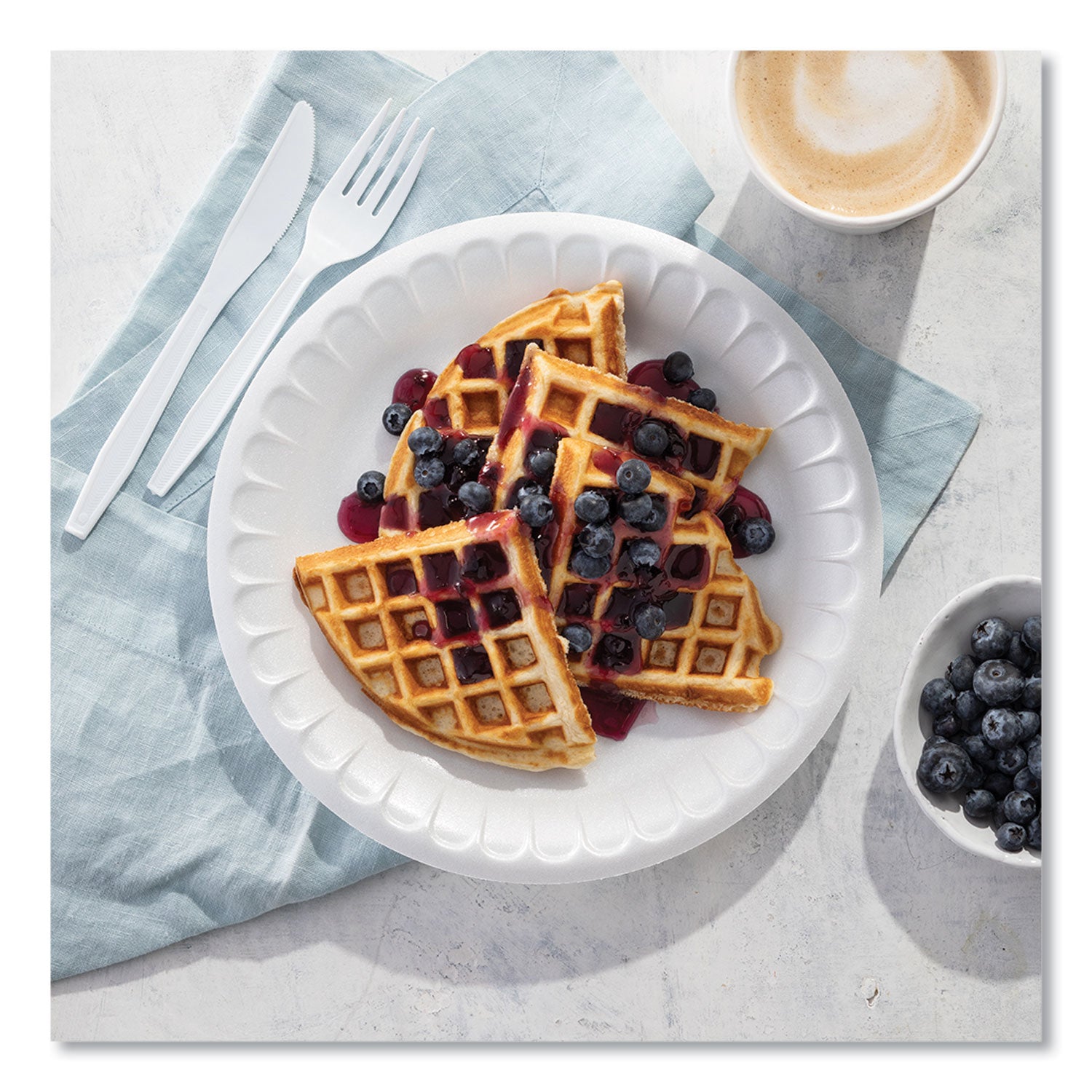 Pactiv Evergreen Placesetter Satin Non-Laminated Foam Dinnerware, Plate, 9" dia, White, 125/Pack, 4 Packs/Carton