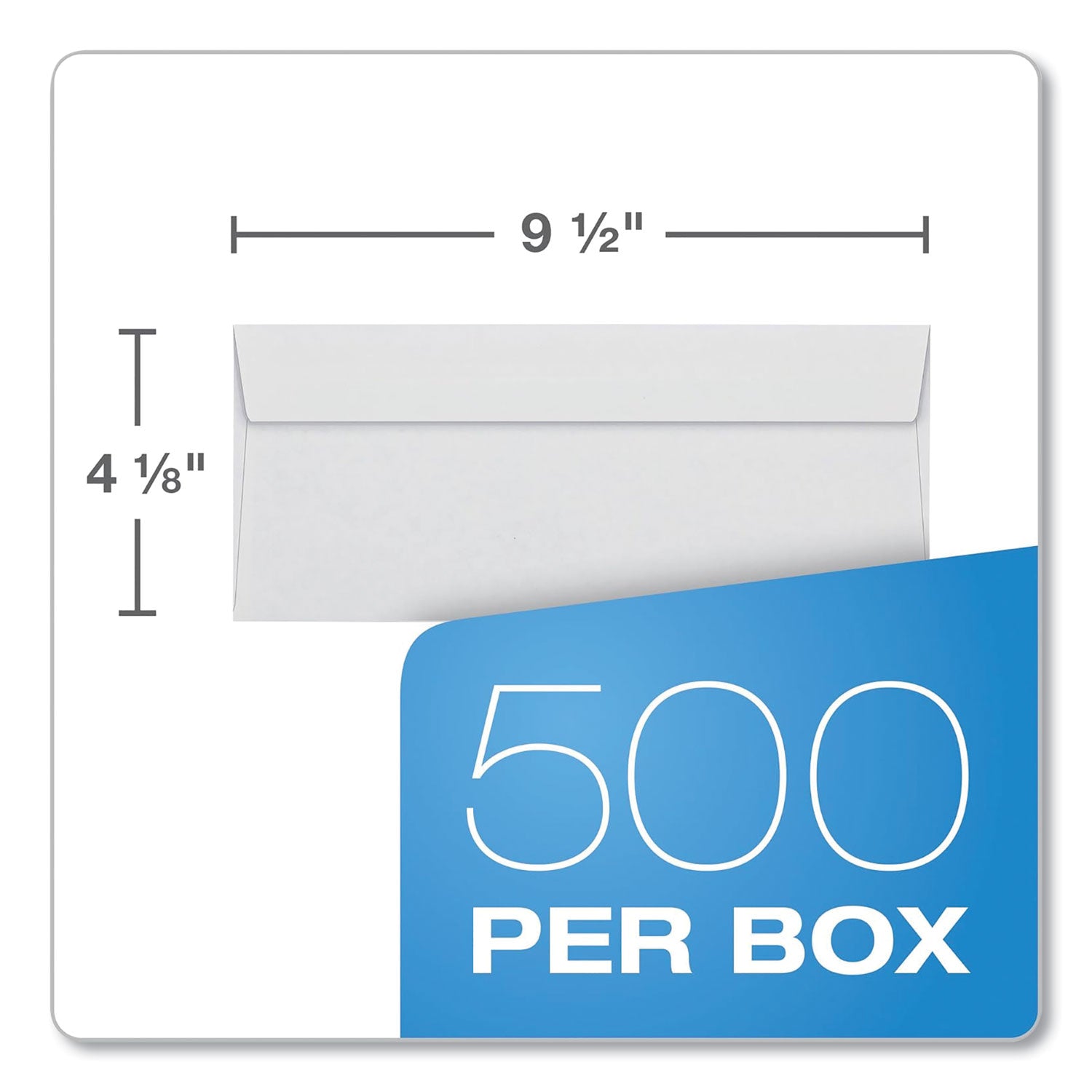 Quality Park™ Double Window Redi-Seal Security-Tinted Envelope, #10, Commercial Flap, Redi-Seal Adhesive Closure, 4.13 x 9.5, White, 500/BX