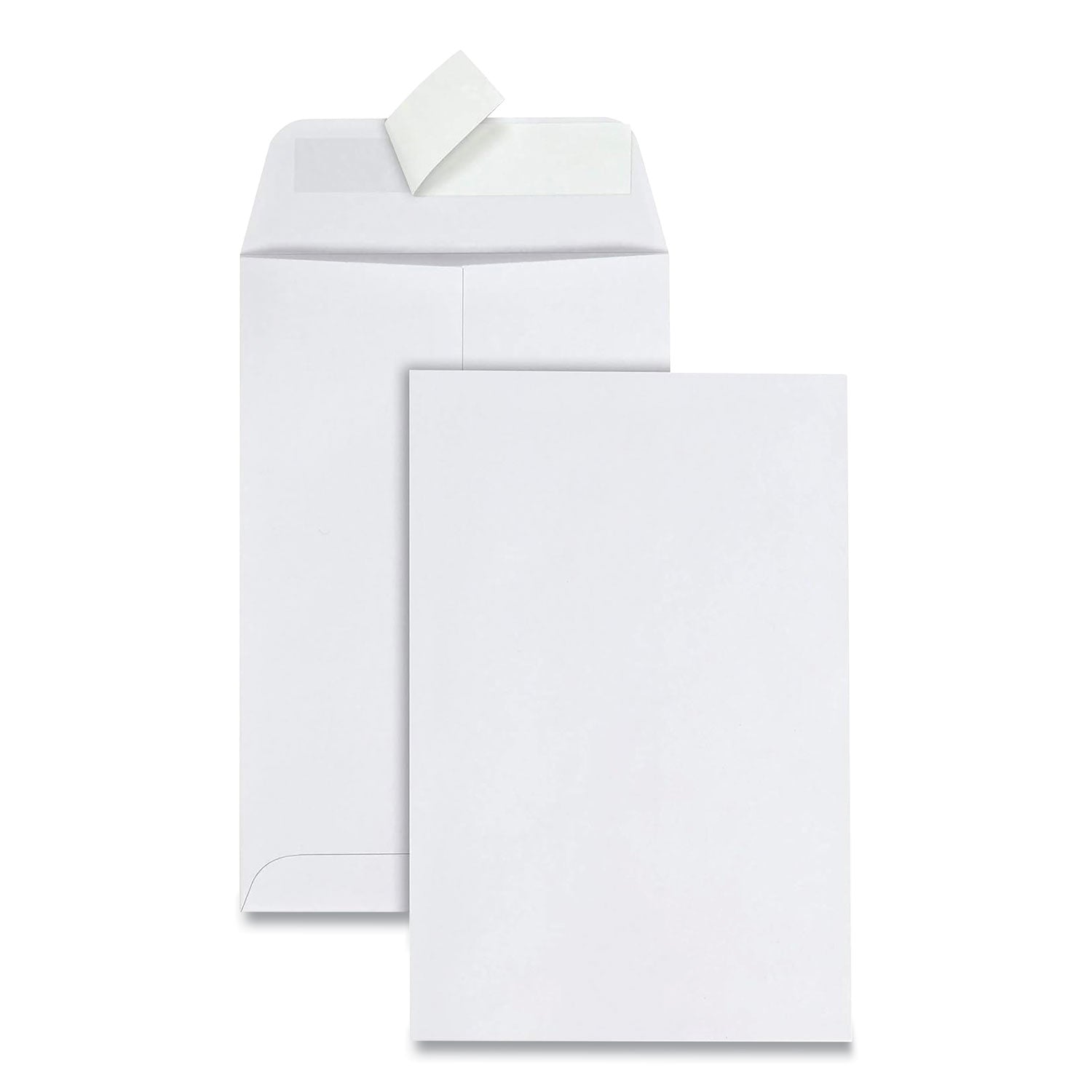 Quality Park™ Redi-Strip Catalog Envelope, #1, Cheese Blade Flap, Redi-Strip Adhesive Closure, 6 x 9, White, 100/Box