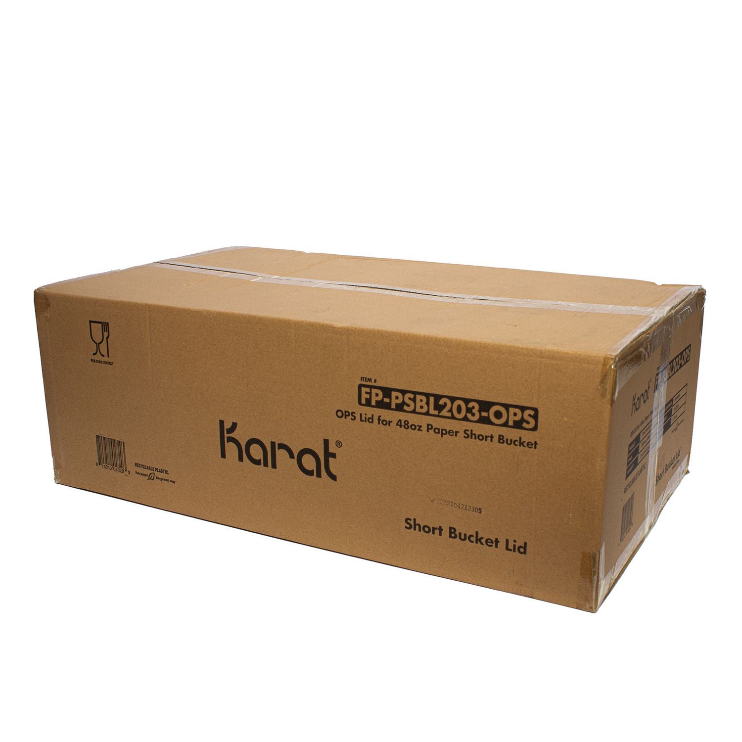 Karat® Plastic Lid for Food Bucket, Clear, Plastic, 270/Carton