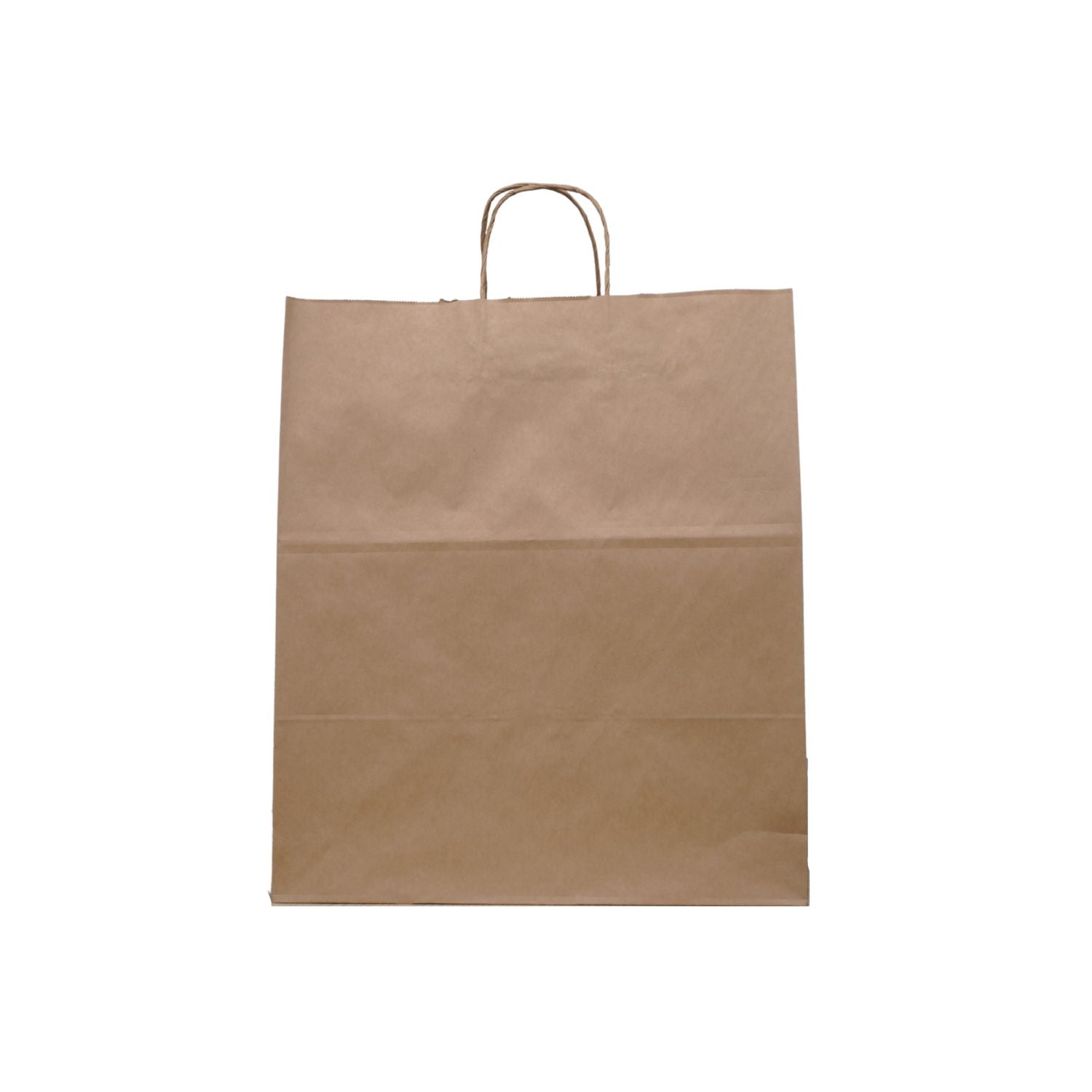 Solupac™ Emporium Twist Handle Bag, Natural Twisted-Paper Handles, 14" x 9.84" x 15.5", Natural, 200/Carton