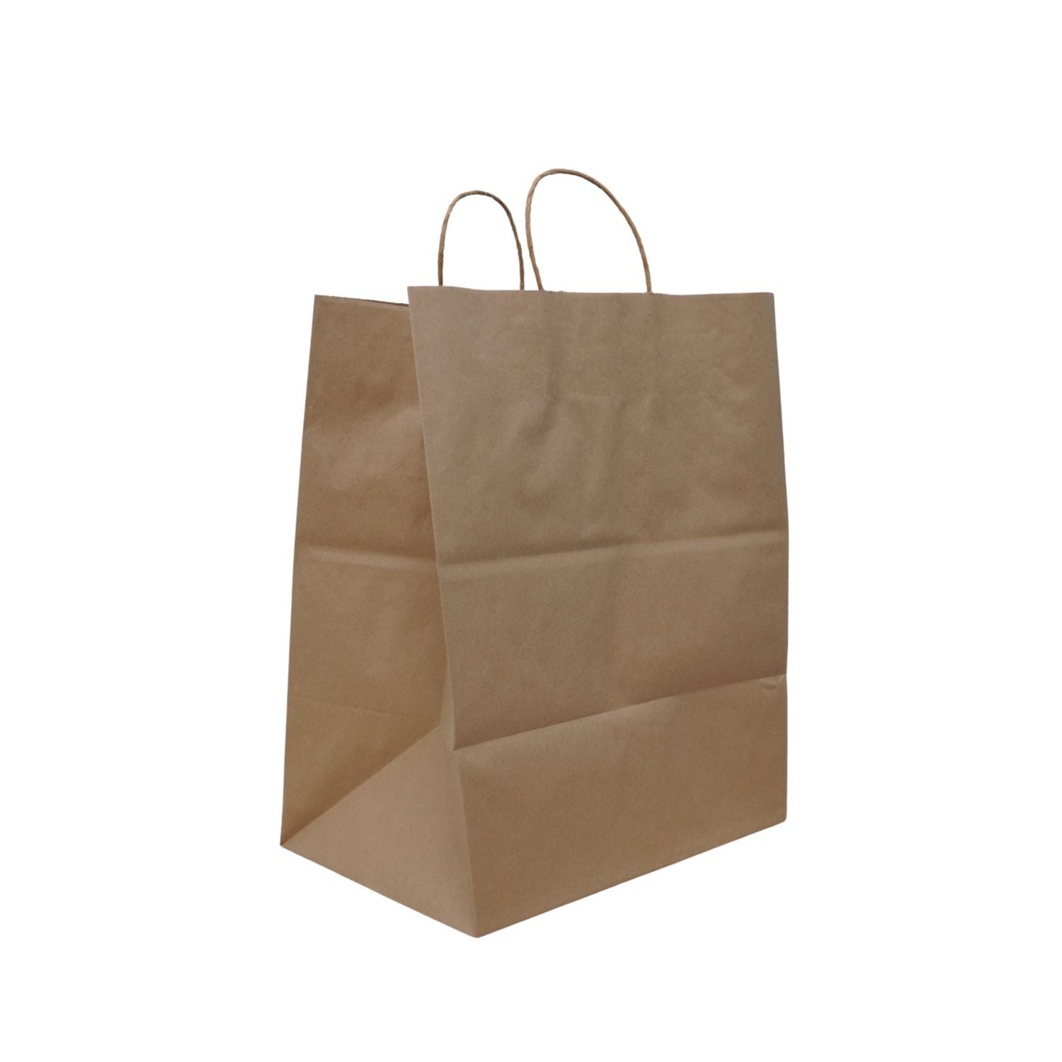 Solupac™ Emporium Twist Handle Bag, Natural Twisted-Paper Handles, 14" x 9.84" x 15.5", Natural, 200/Carton