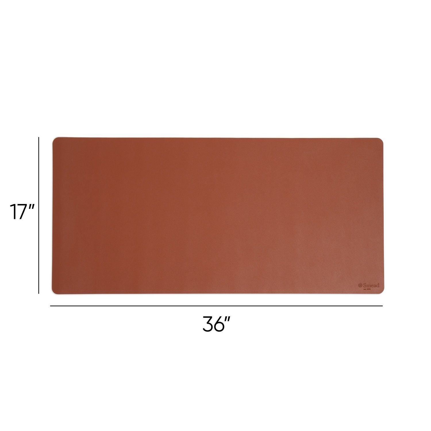 Smead Vegan Leather Desk Pads, 36" x 17", Brown