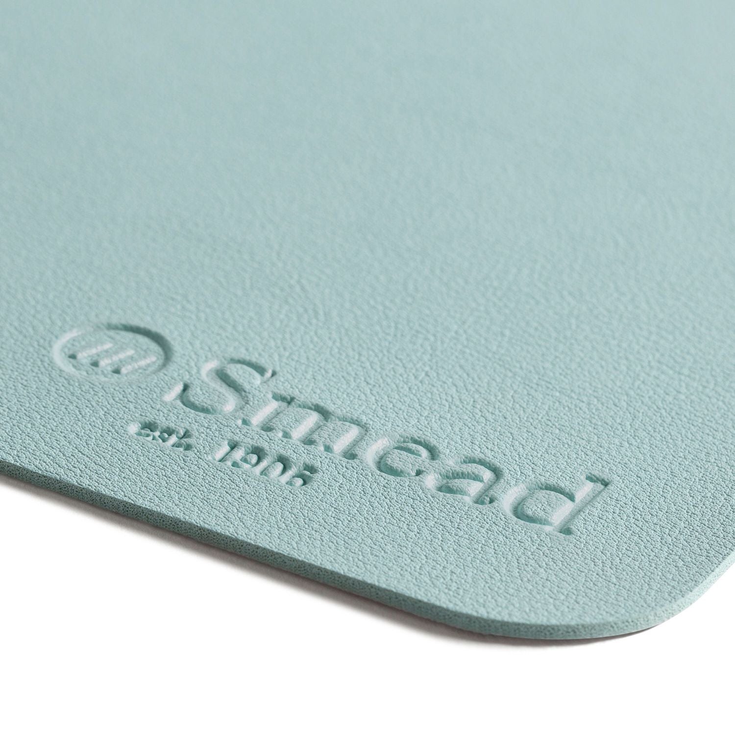 Smead Vegan Leather Desk Pads, 36" x 17", Light Blue