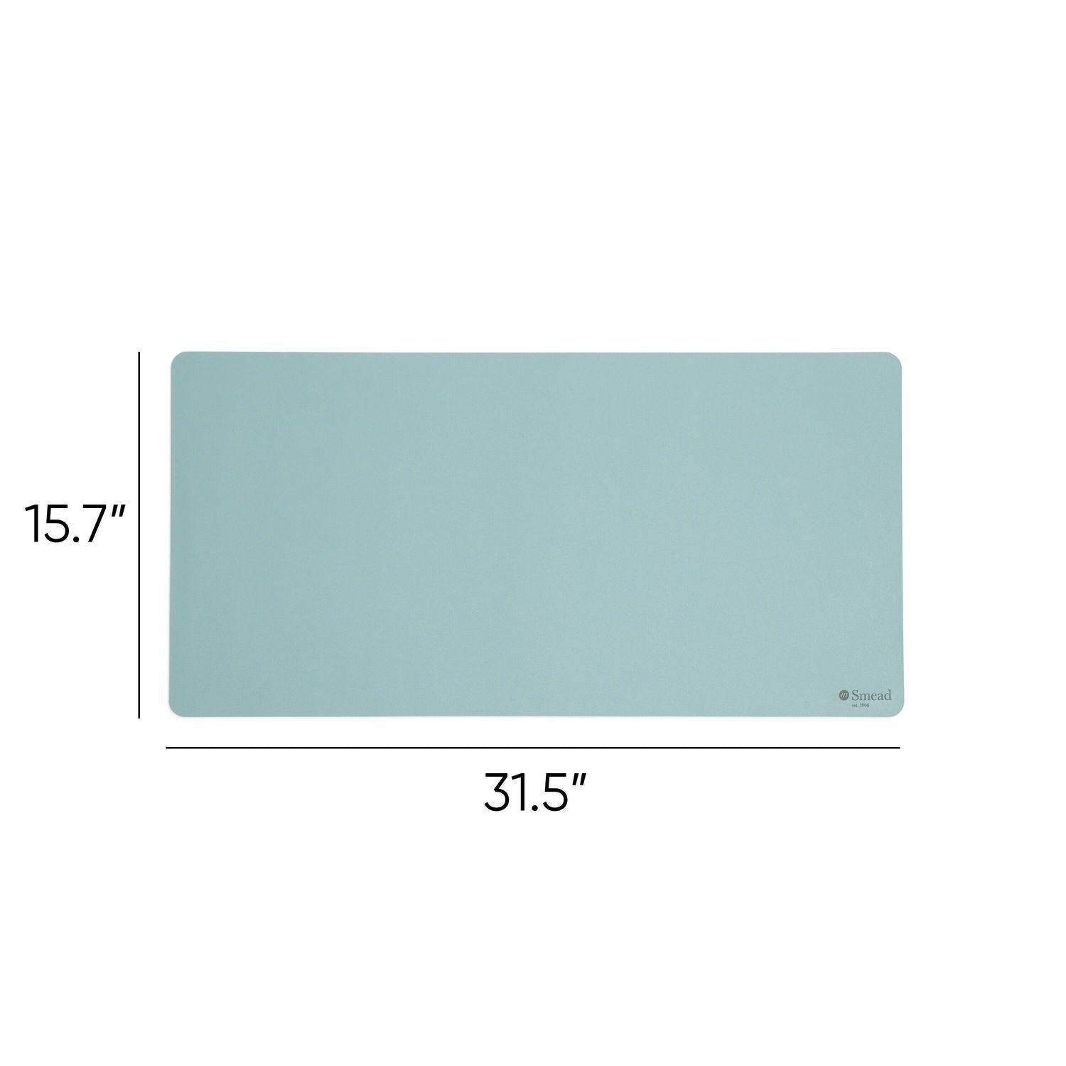 Smead Vegan Leather Desk Pads, 31.5" x 15.7", Light Blue