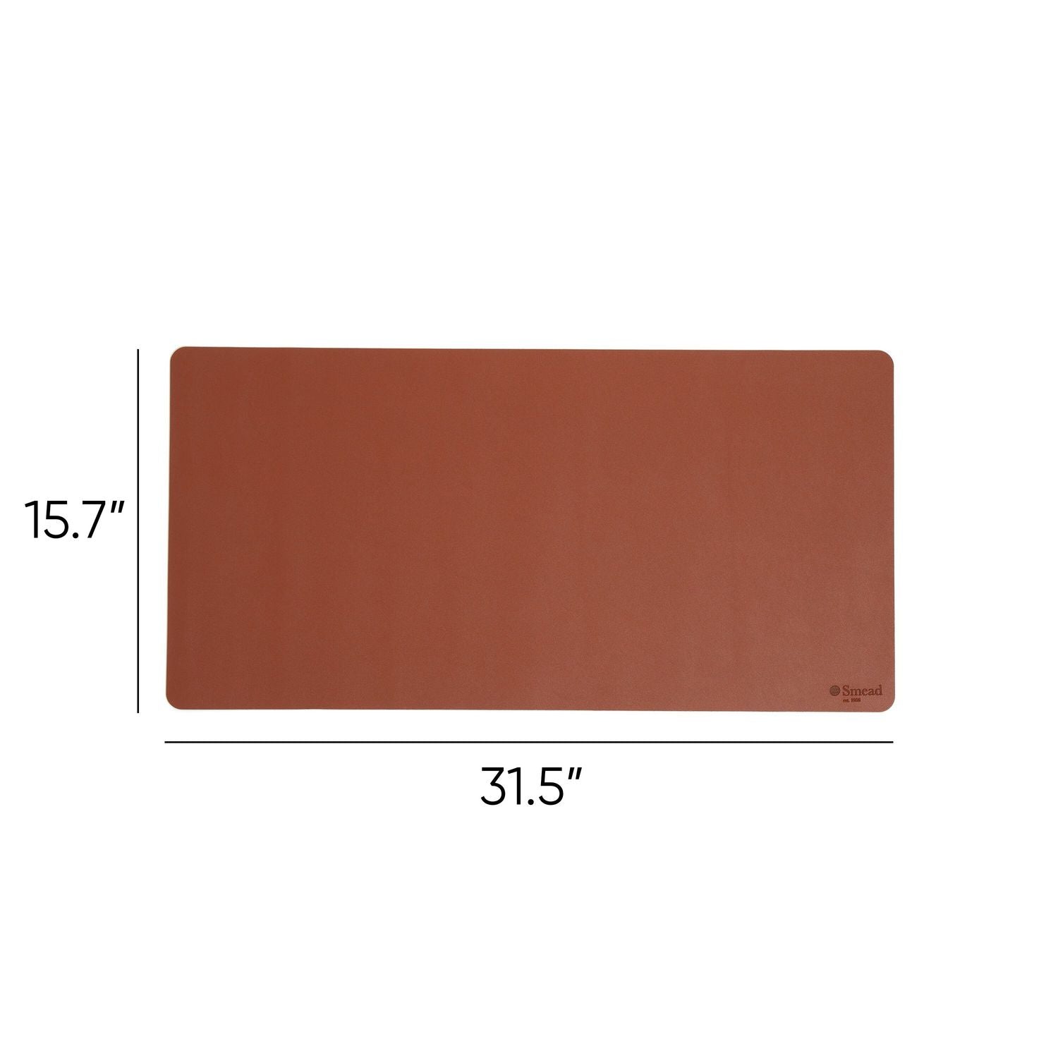 Smead Vegan Leather Desk Pads, 31.5" x 15.7", Brown