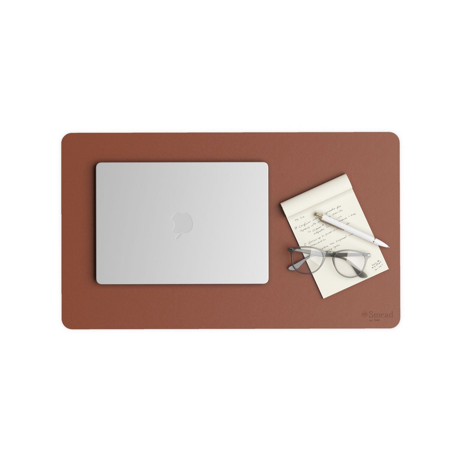 Smead Vegan Leather Desk Pads, 23.6" x 13.7", Brown