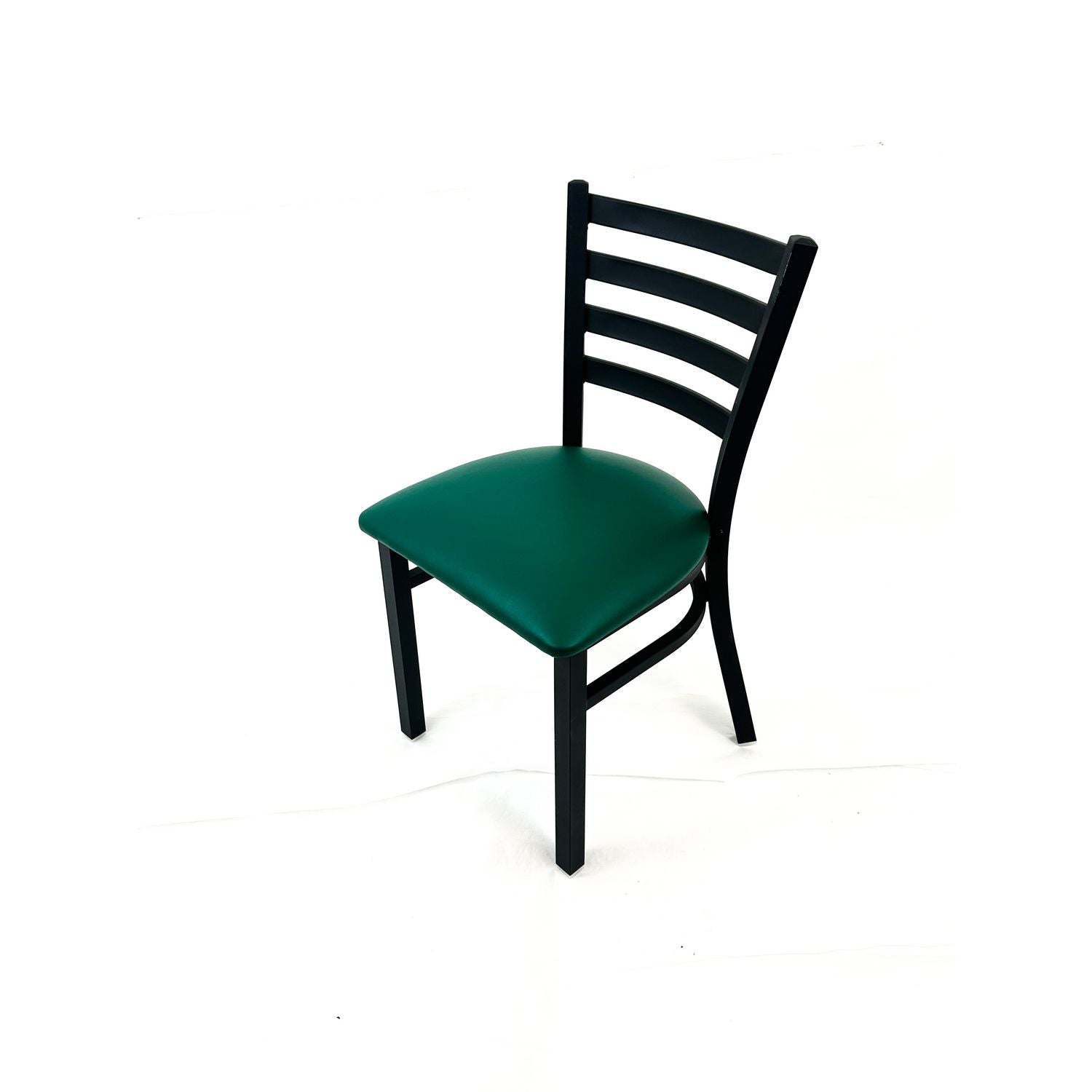 JMC Furniture White Horse Series Side Chairs, Supports Up to 300 lb,18" Seat Height, Green Seat, Black Back, Black Base