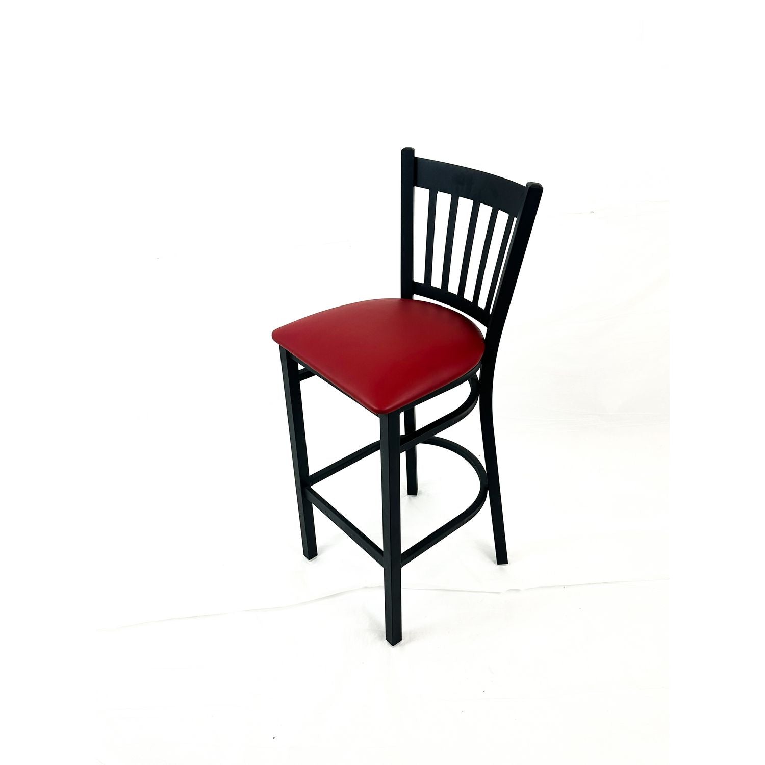 JMC Furniture Cobra Series Barstool, Supports Up to 300 lb, 28.5" Seat Height, Burgundy Seat, Black Back, Black Base