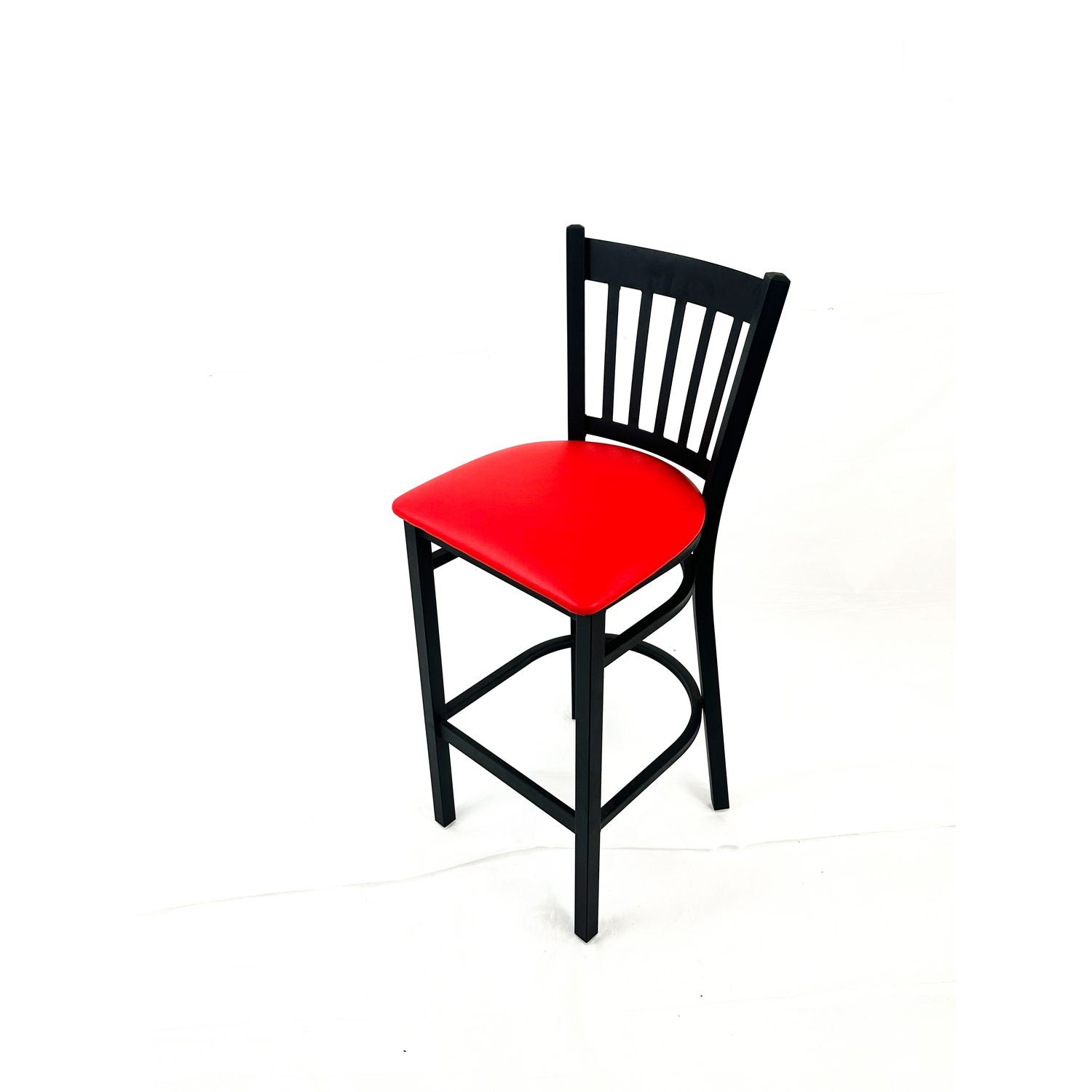 JMC Furniture Cobra Series Barstool, Supports Up to 300 lb, 28.5" Seat Height, Red Seat, Black Back, Black Base