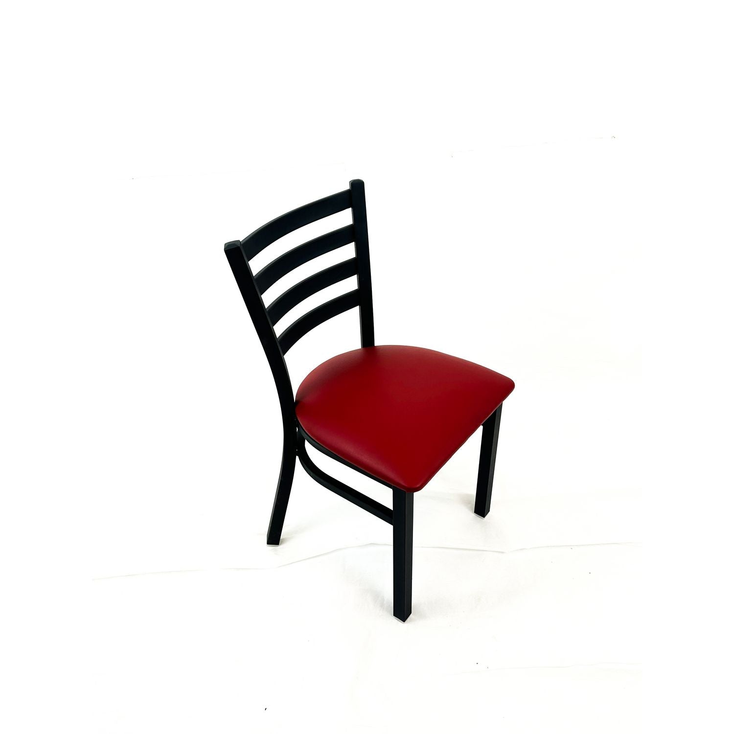 JMC Furniture White Horse Series Side Chairs, Supports Up to 300 lb, 18" Seat Height, Burgundy Seat, Black Back, Black Base