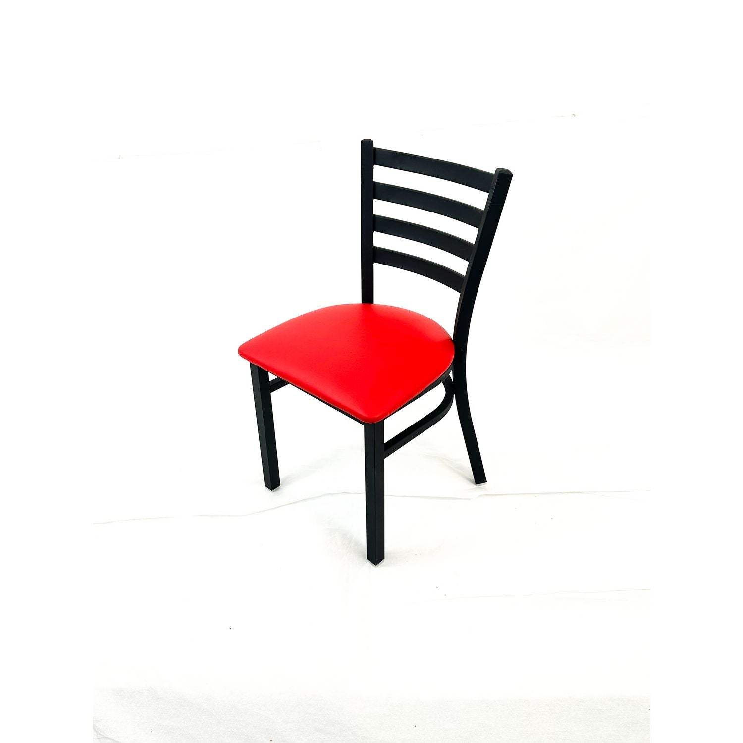 JMC Furniture White Horse Series Side Chairs, Supports Up to 300 lb, 18" Seat Height, Red Seat, Black Back, Black Base