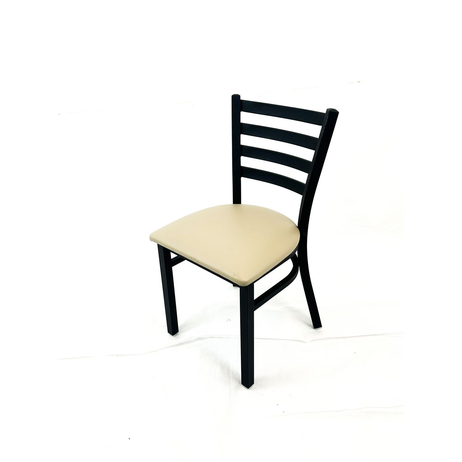 JMC Furniture White Horse Series Side Chairs, Supports Up to 300 lb, 18" Seat Height, Taupe Seat, Black Back, Black Base