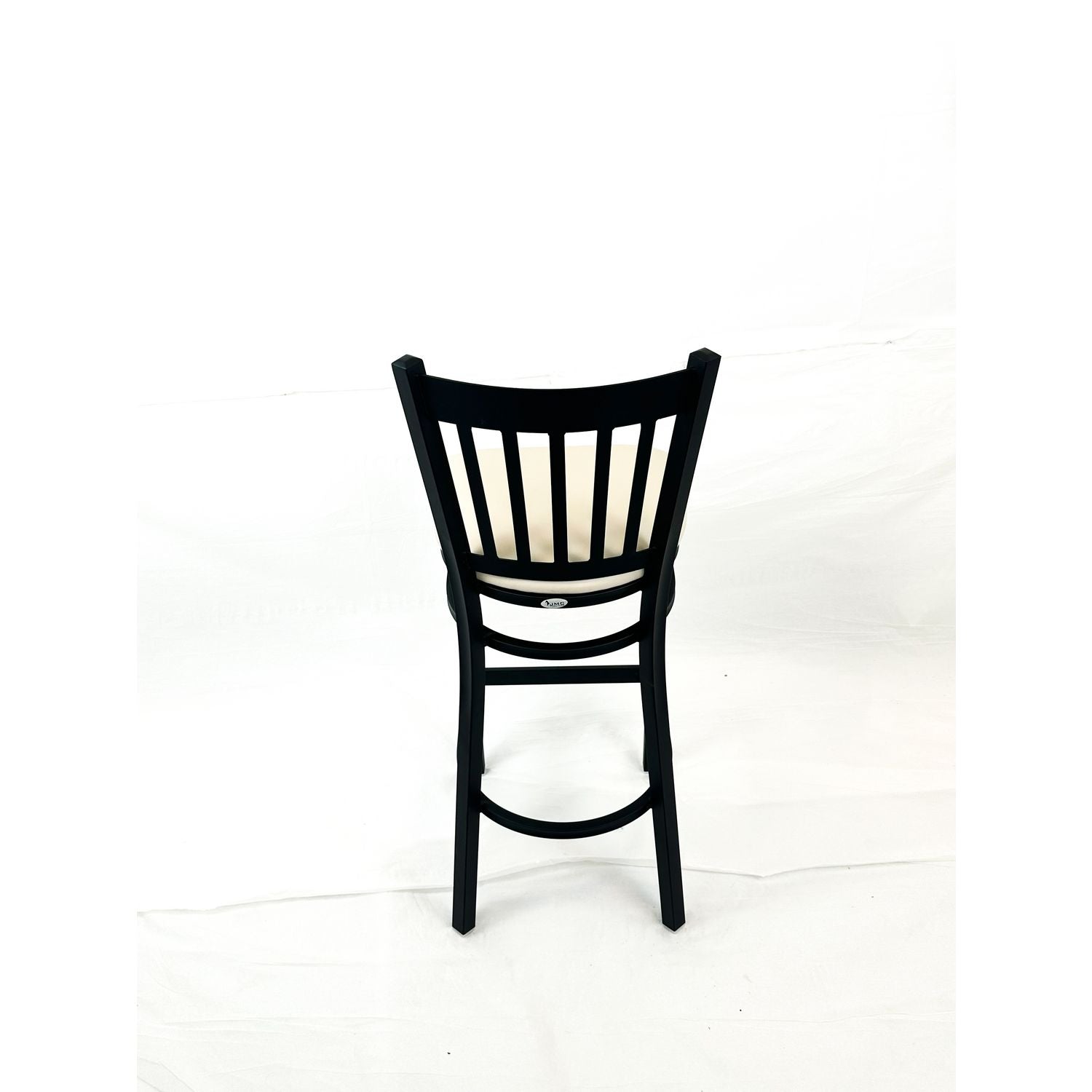 JMC Furniture Cobra Series Barstool, Supports Up to 300 lbs, 28.5" Seat Height, Cream Seat, Black Back, Black Base