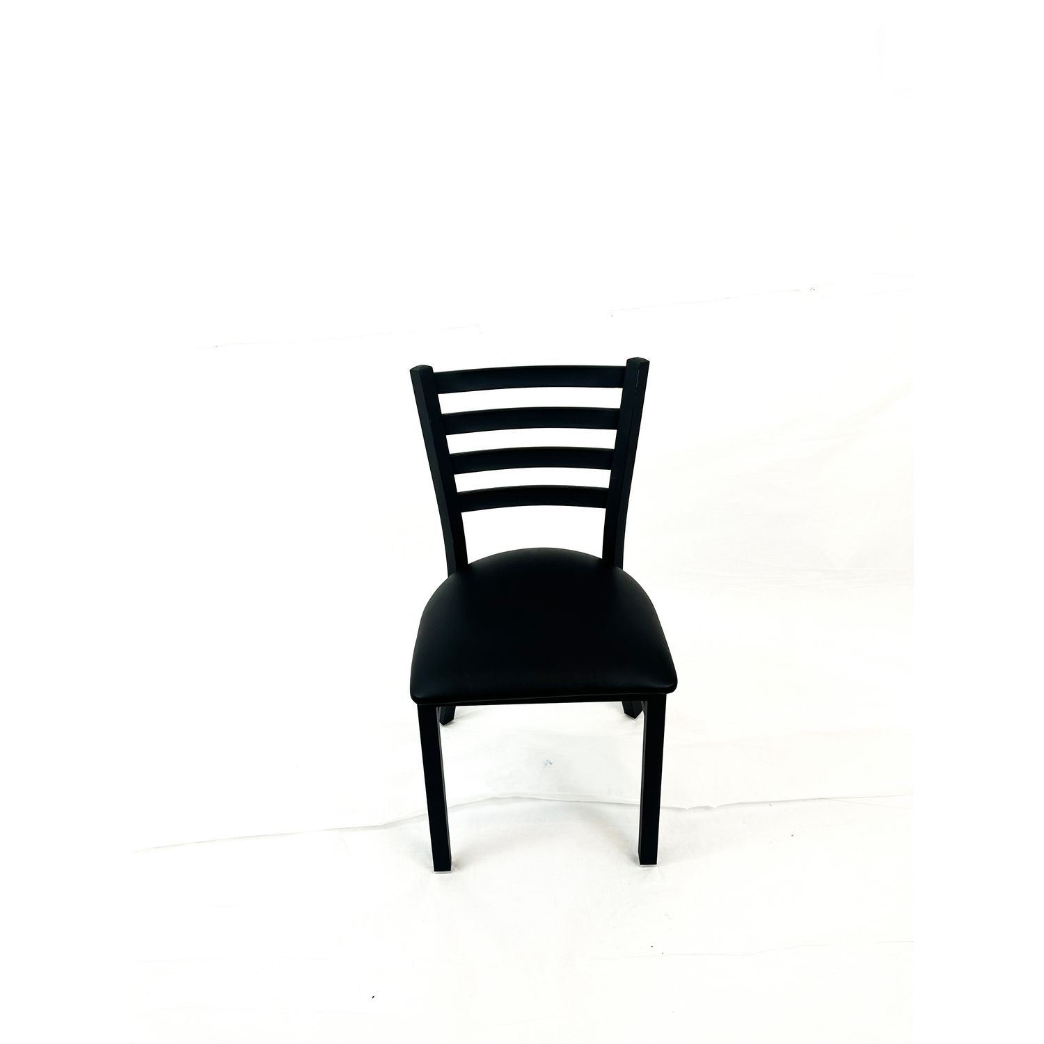 JMC Furniture White Horse Series Side Chairs, Supports Up to 300 lb, 18" Seat Height, Black Seat, Black Back, Black Base