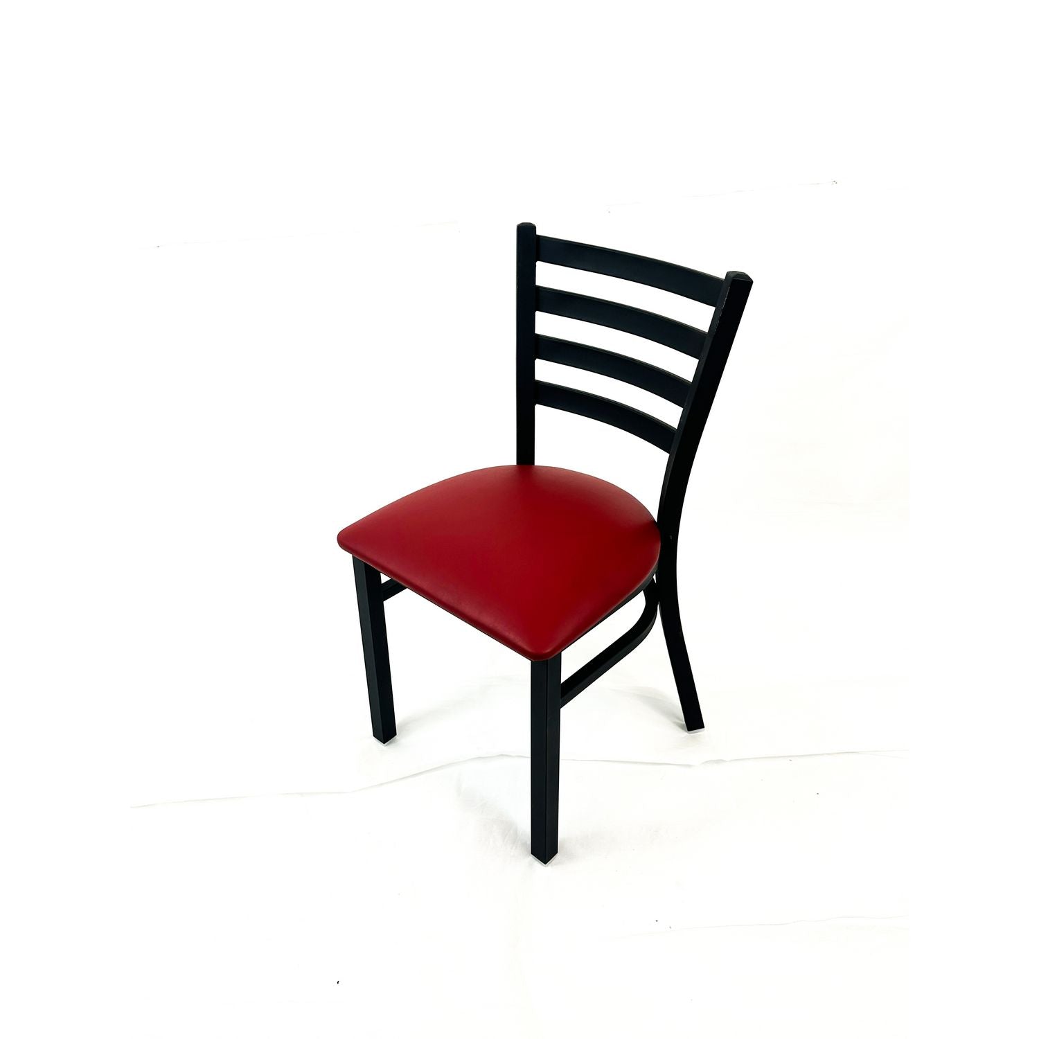 JMC Furniture White Horse Series Side Chairs, Supports Up to 300 lb, 18" Seat Height, Burgundy Seat, Black Back, Black Base