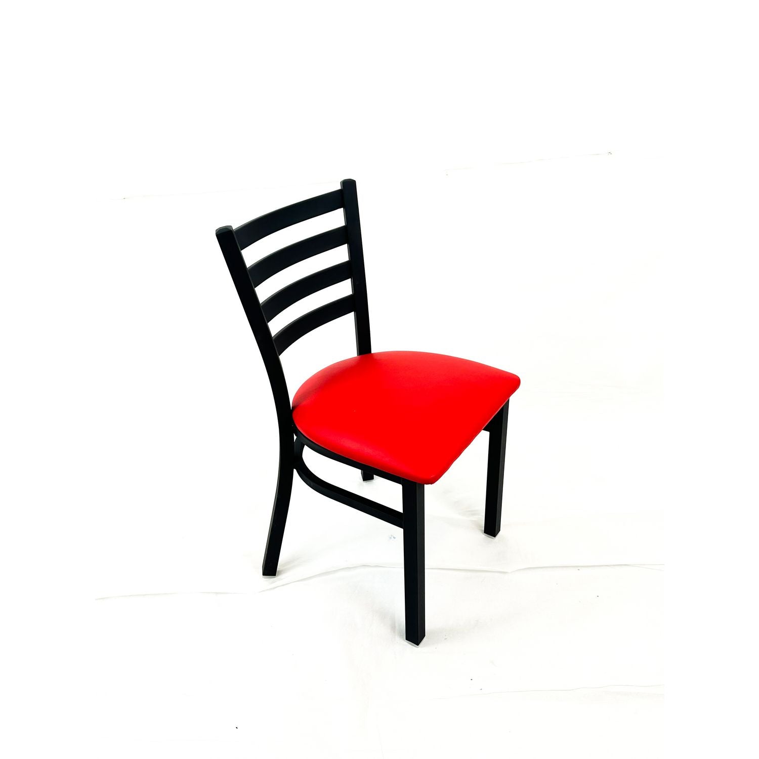 JMC Furniture White Horse Series Side Chairs, Supports Up to 300 lb, 18" Seat Height, Red Seat, Black Back, Black Base