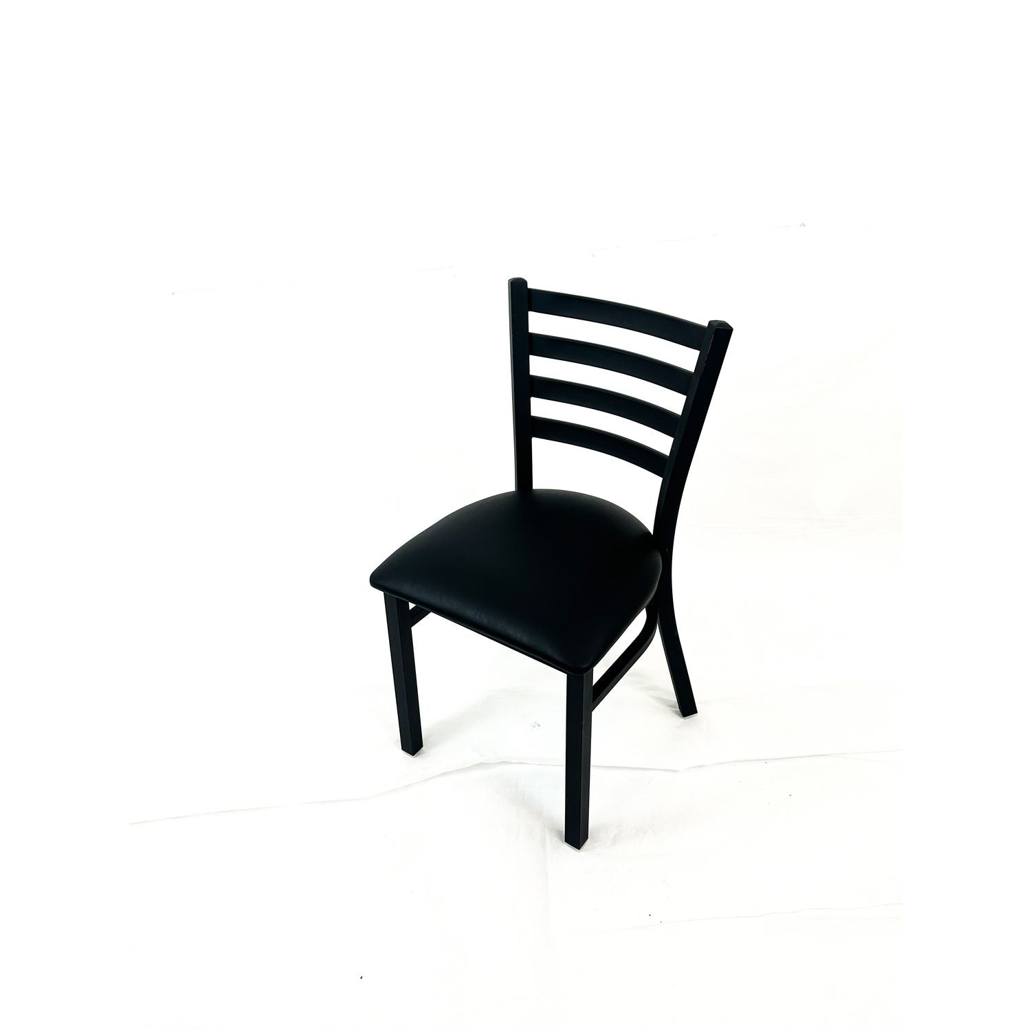JMC Furniture White Horse Series Side Chairs, Supports Up to 300 lb, 18" Seat Height, Black Seat, Black Back, Black Base