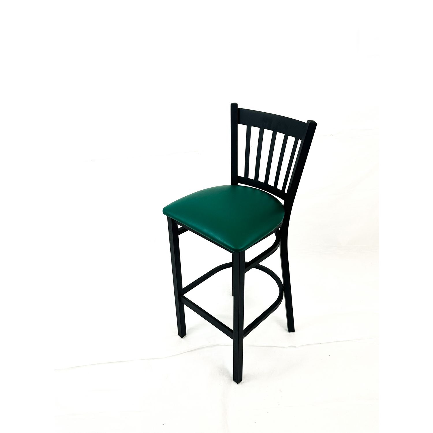 JMC Furniture Cobra Series Barstool, Supports Up to 300 lbs, 28.5" Seat Height, Green Seat, Black Back, Black Base