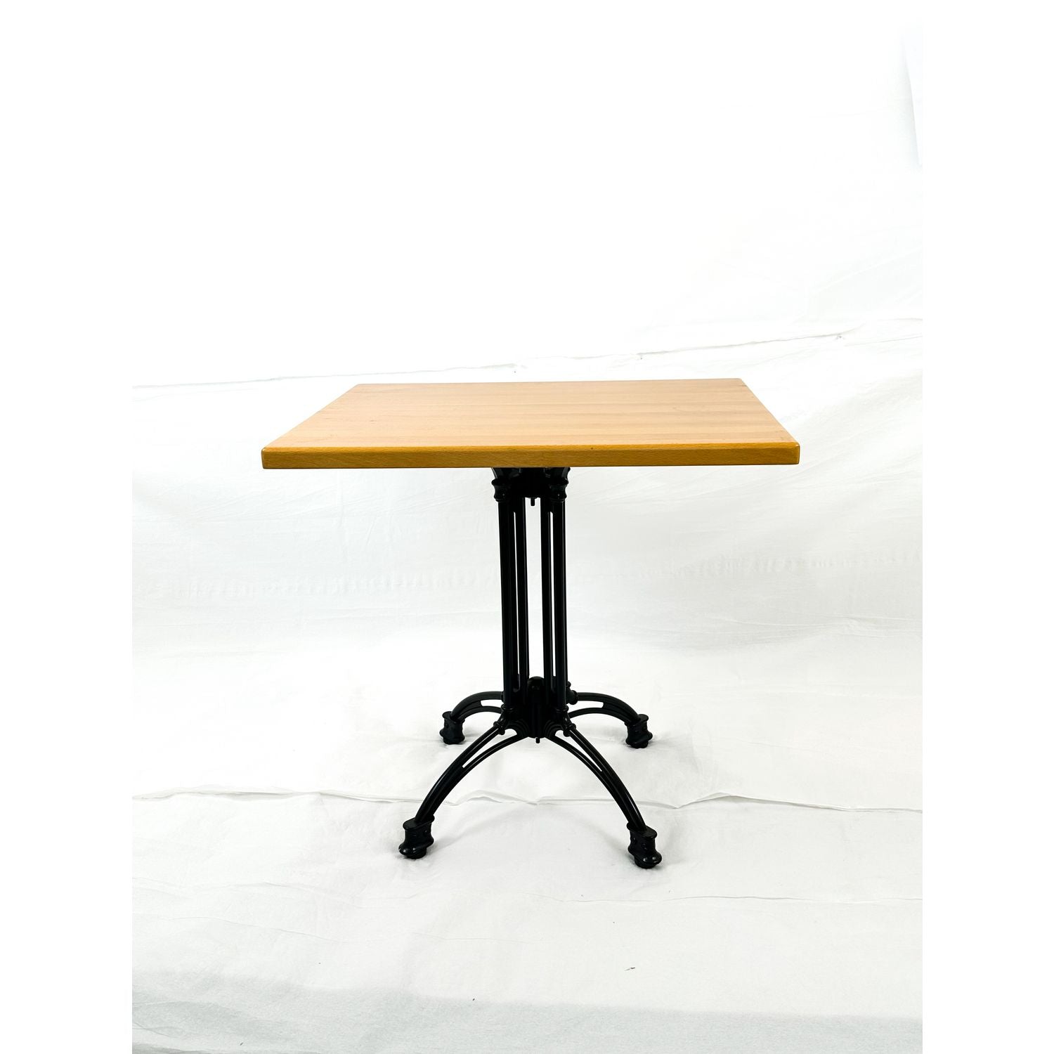 JMC Furniture Solid Wood Tables, Cast Iron Base, Square, 36w x 36d x 29.75h, Natural