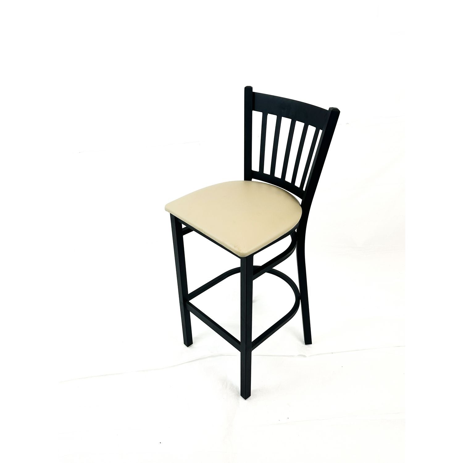 JMC Furniture Cobra Series Barstool, Supports Up to 300 lb, 28.5" Seat Height, Taupe Seat, Black Back, Black Base