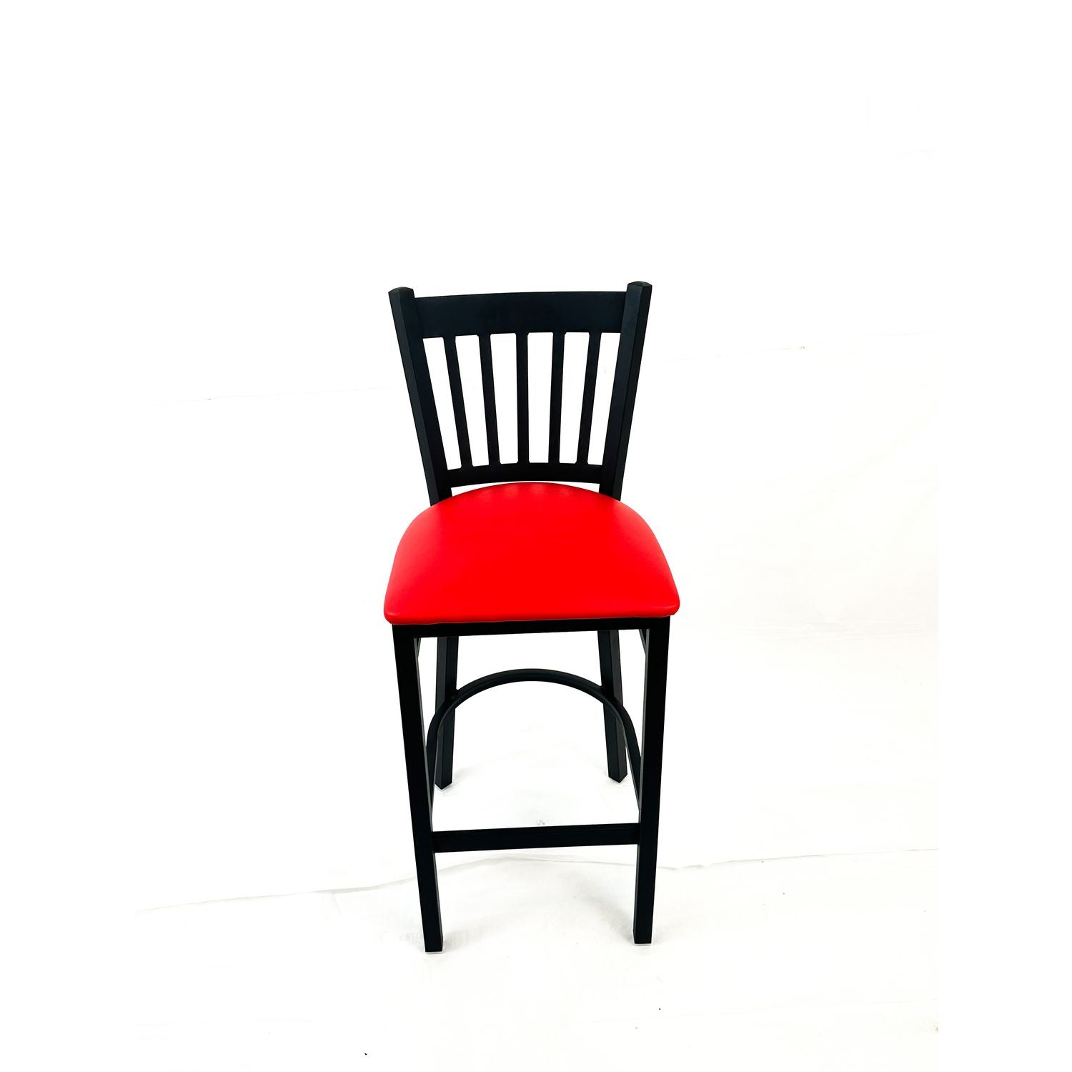 JMC Furniture Cobra Series Barstool, Supports Up to 300 lb, 28.5" Seat Height, Red Seat, Black Back, Black Base