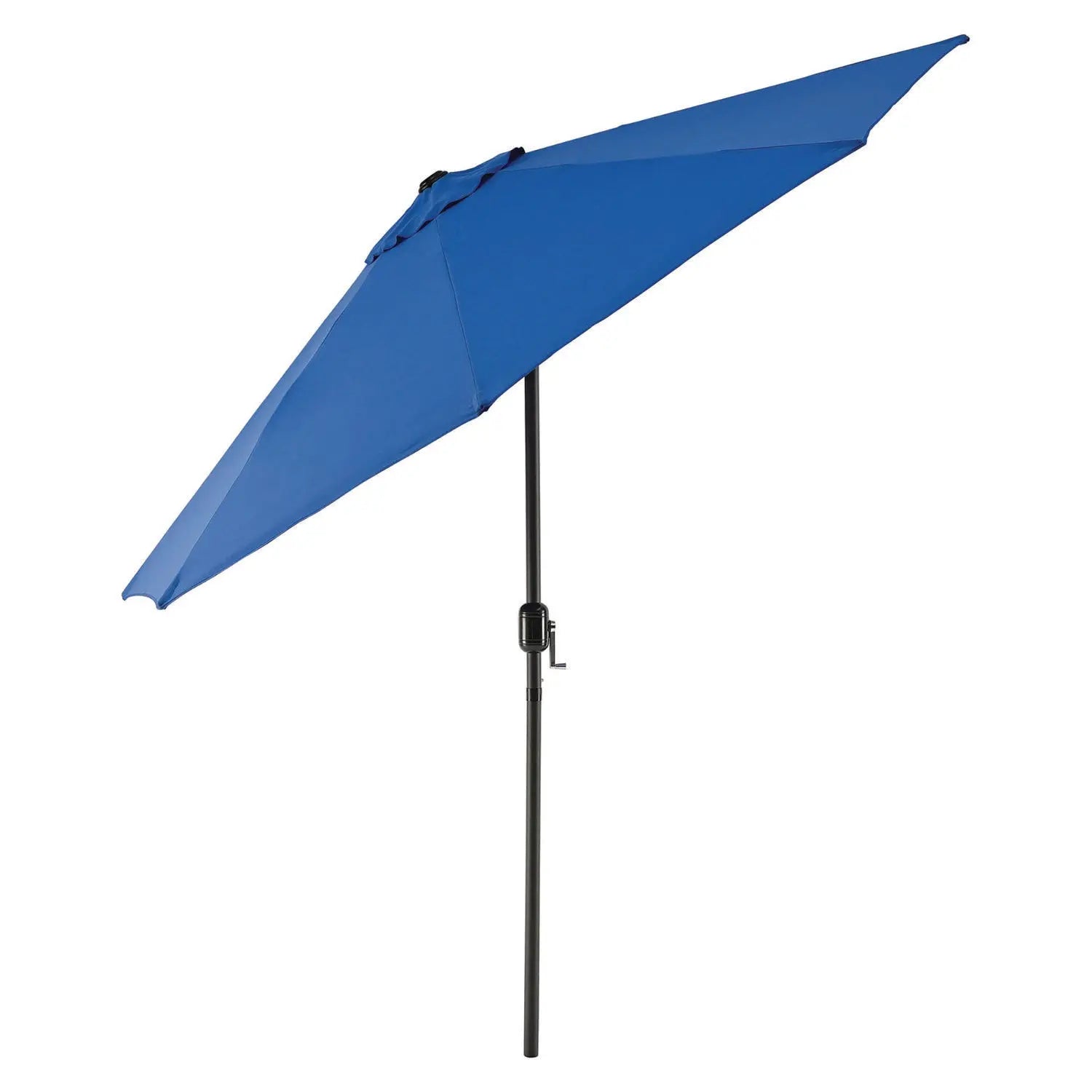 Outdoor Umbrella with Tilt Mechanism, 102" Span, 94" Long, Blue Canopy, Black Handle Global Industrial® Flipcost